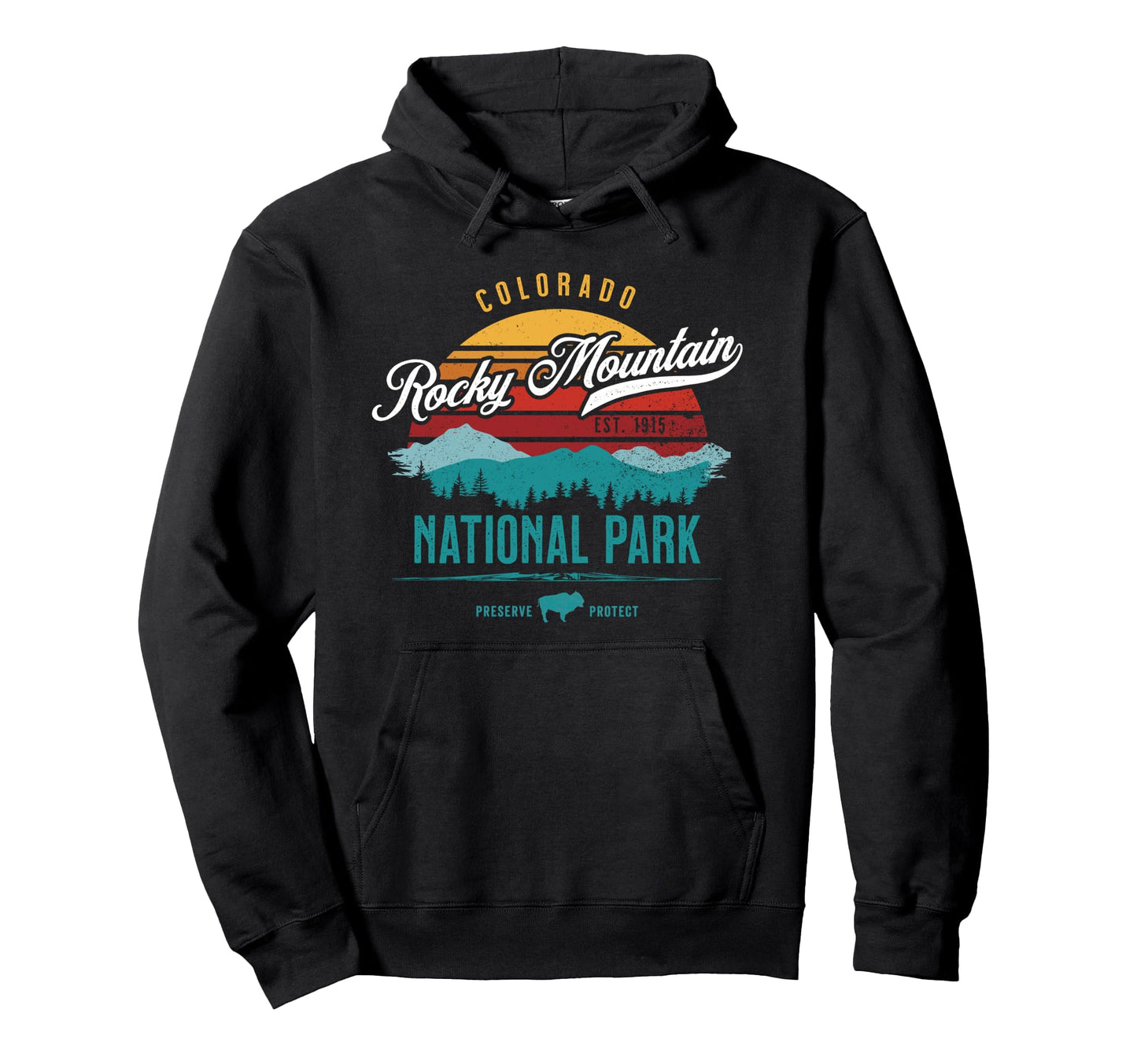Rocky Mountain National Park Usa Hiking Hoodie - Novelty Apparel Men Women - T-Shirt, Sweatshirt, Hoodie