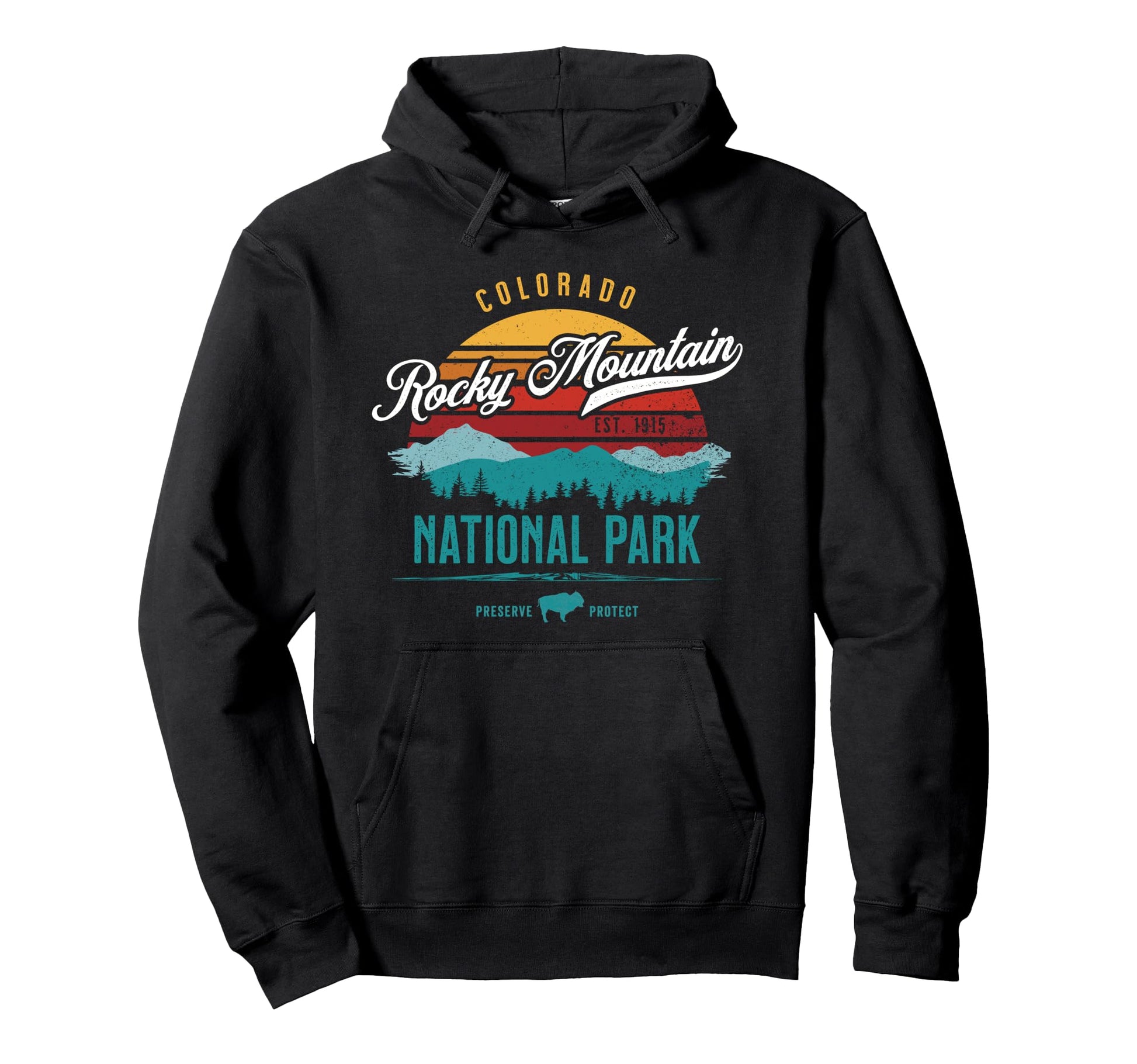 Rocky Mountain National Park Usa Hiking Hoodie - Novelty Apparel Men Women - T-Shirt, Sweatshirt, Hoodie