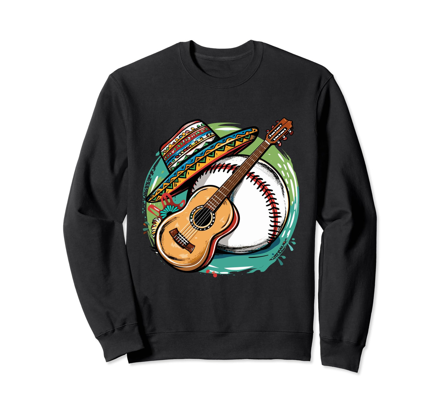 Baseball Mexican Party Cinco De Sweatshirt - Aesthetic Graphic Men Women - T-Shirt, Sweatshirt, Hoodie