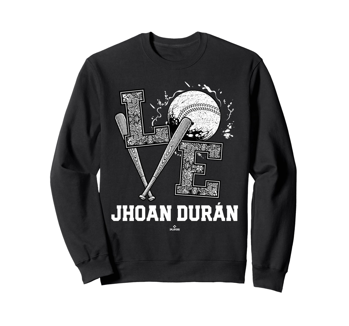 Distressed Baseball Love Jhoan Sweatshirt - Minimalist Print for Adults - T-Shirt, Sweatshirt, Hoodie