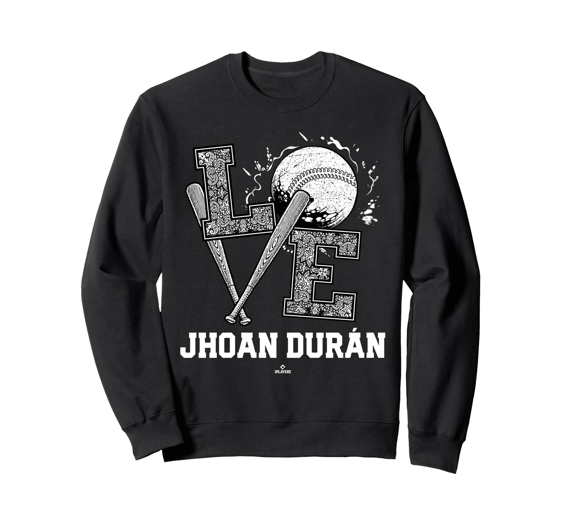 Distressed Baseball Love Jhoan Sweatshirt - Minimalist Print for Adults - T-Shirt, Sweatshirt, Hoodie