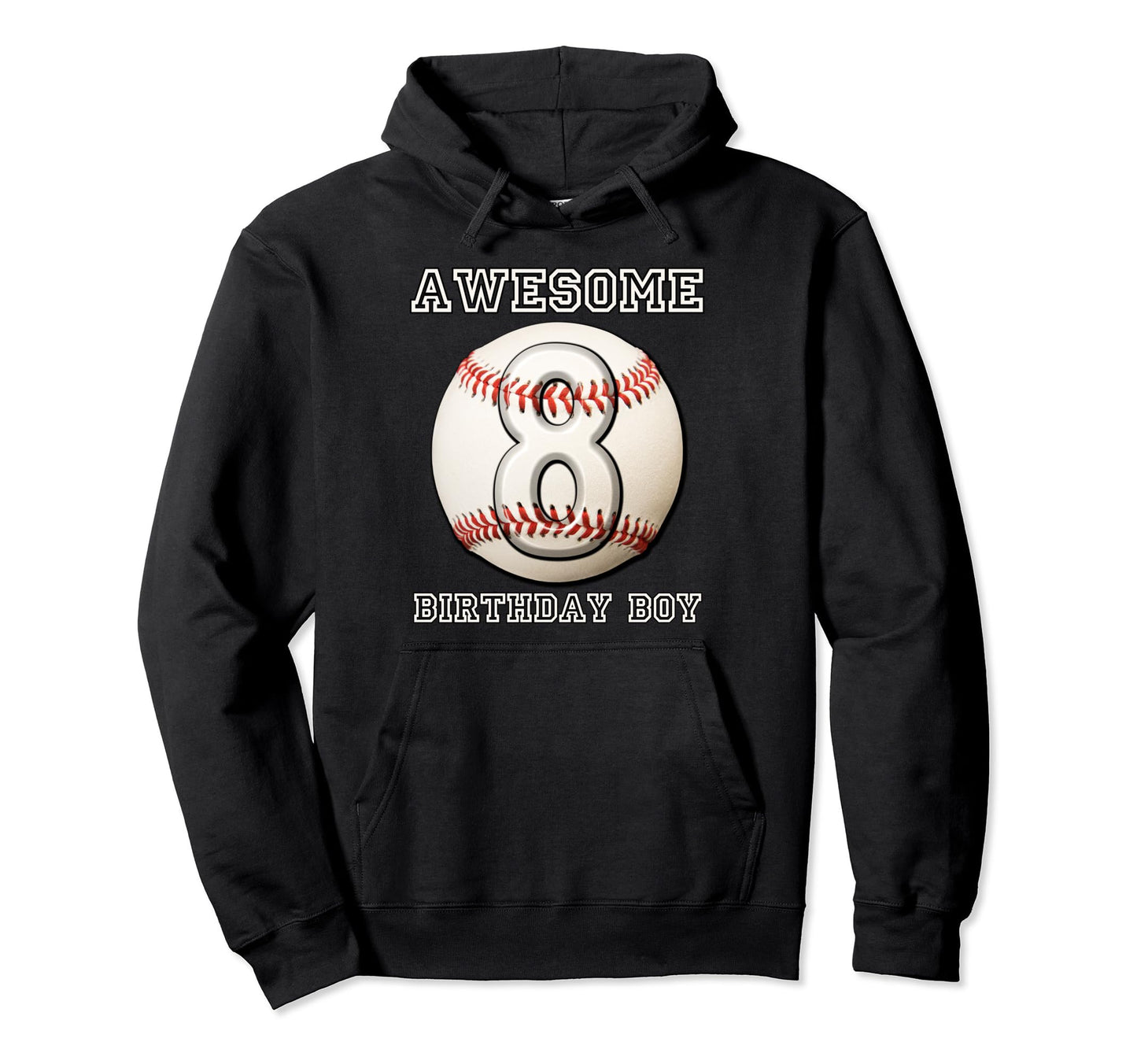 8 Years Old Baseball Themed 8Th Hoodie - Minimalist Print for Adults - T-Shirt, Sweatshirt, Hoodie