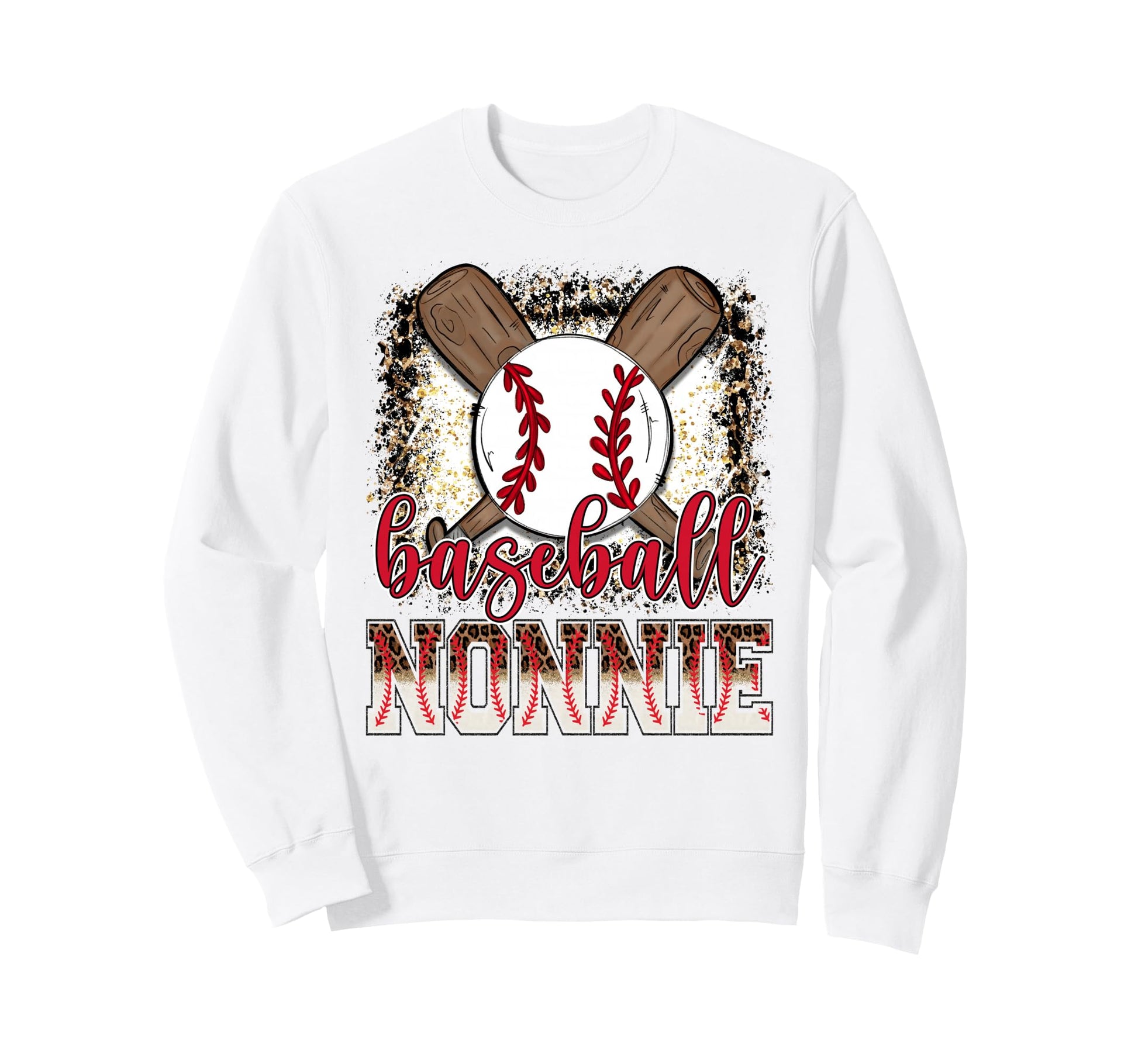 Baseball Nonnie Leopard Proud Ball Sweatshirt - Unique Graphic Men Women - T-Shirt, Sweatshirt, Hoodie