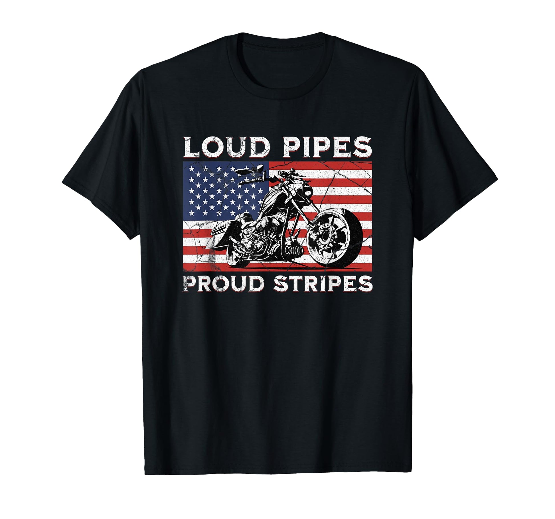 Patriotic Old Biker American Us Flag T-Shirt - Unique Graphic Unisex - T-Shirt, Sweatshirt, Hoodie