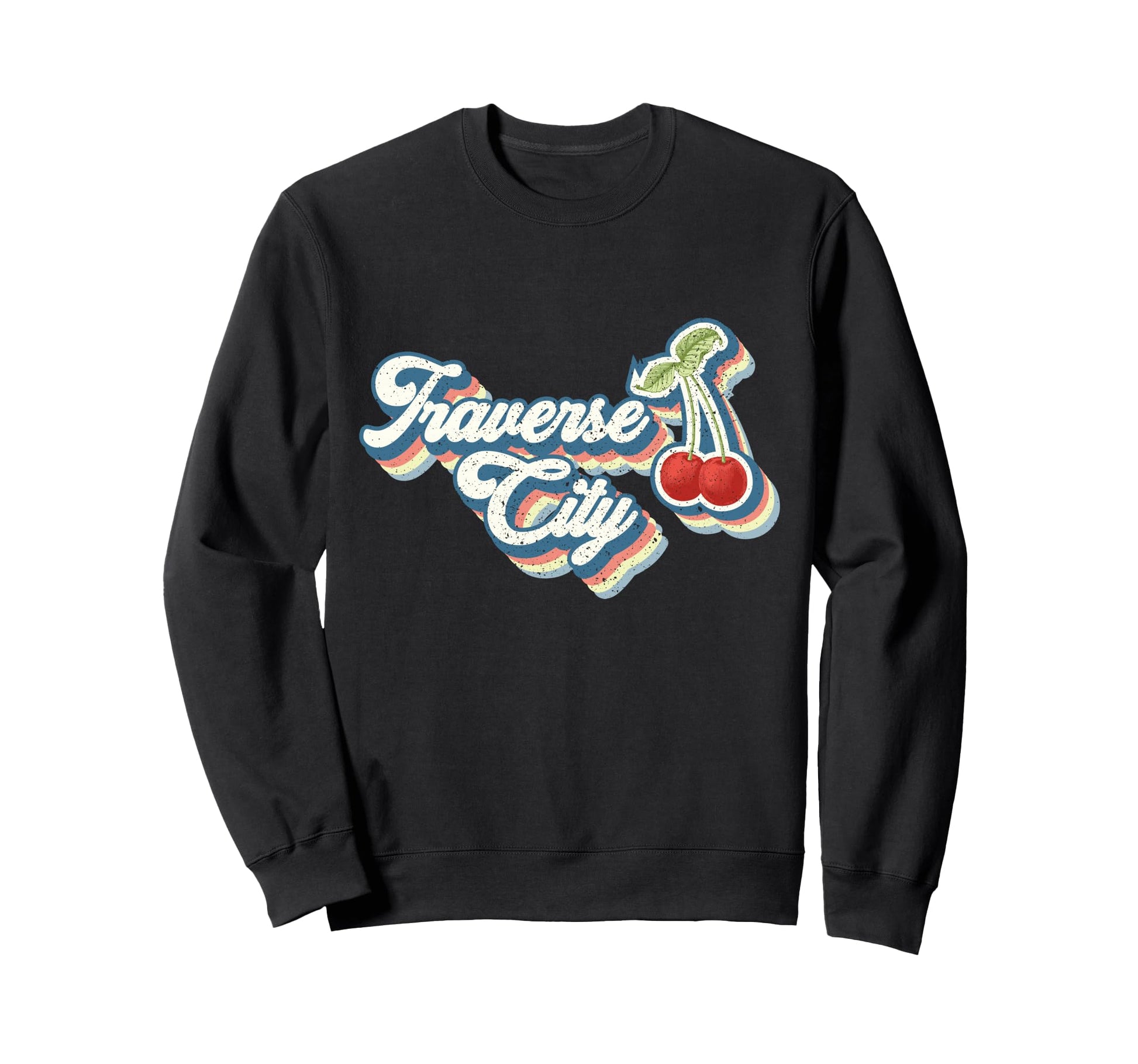 Traverse City 70S 80S Typography And Sweatshirt - Custom Art Print Unisex - T-Shirt, Sweatshirt, Hoodie