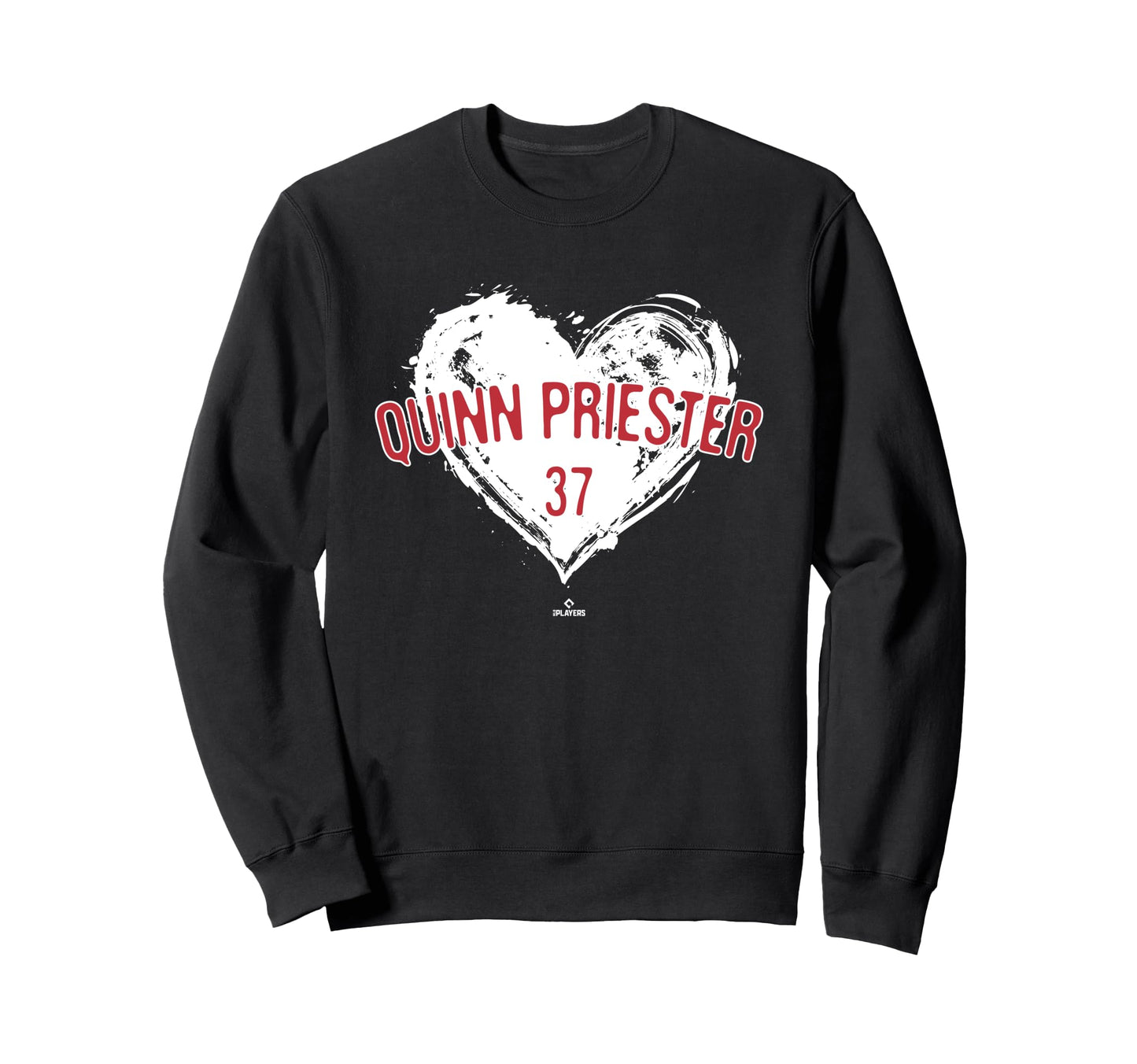 Distressed Heart Quinn Priester Sweatshirt - Fun Novelty Design for Adults - T-Shirt, Sweatshirt, Hoodie