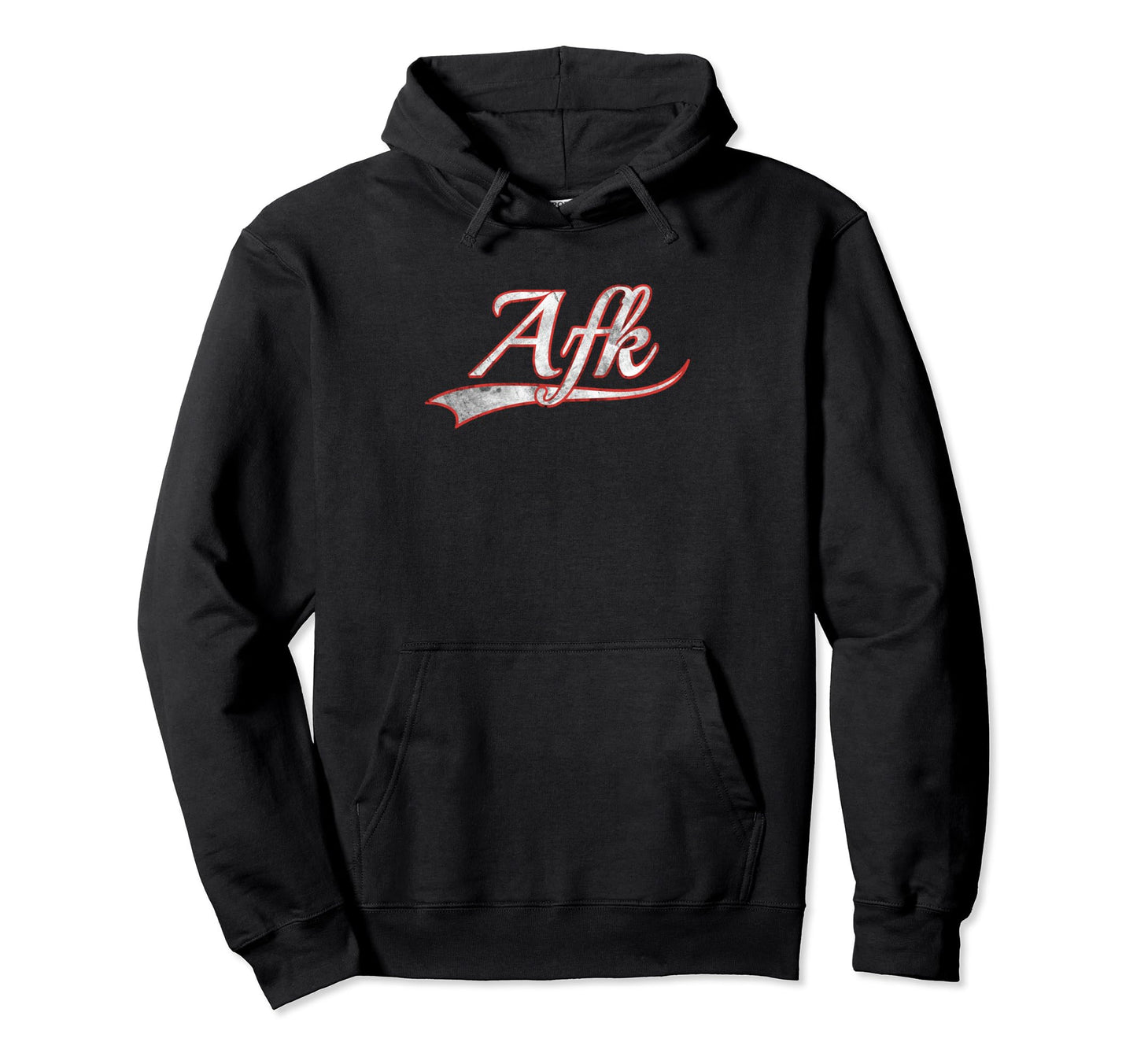 Afk Varsity Distressed Throwback Hoodie - Novelty Apparel for Adults - T-Shirt, Sweatshirt, Hoodie