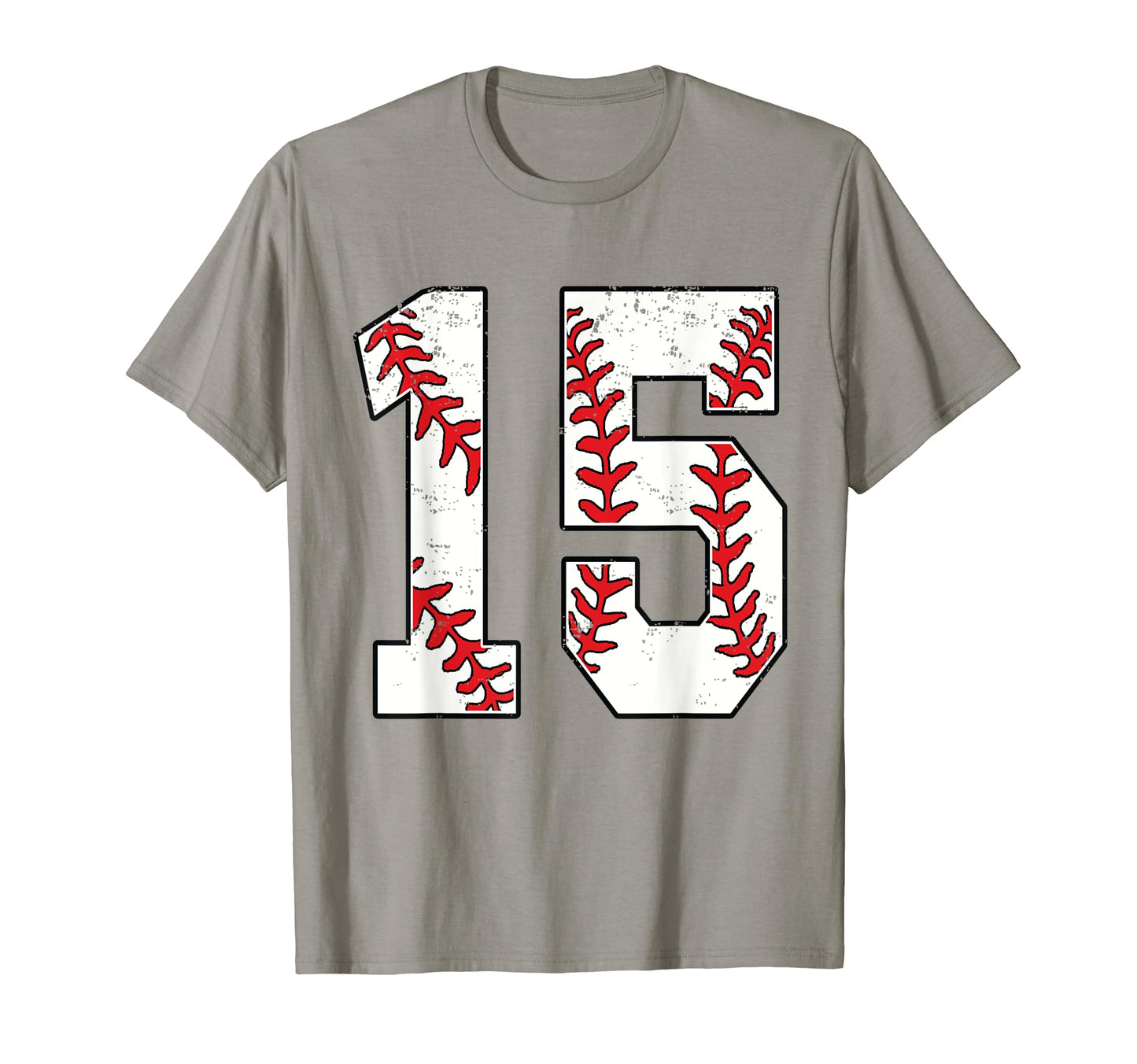 Number 15 Baseball 15 Jersey Number T-Shirt - Trendy Graphic for Adults - T-Shirt, Sweatshirt, Hoodie