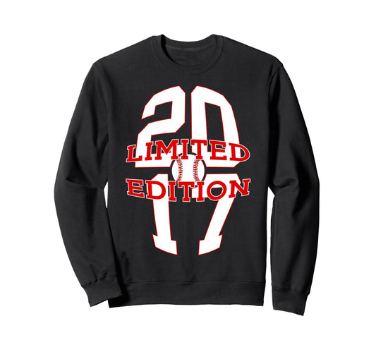 9 Years 2017 Baseball 9Th Birthday Sweatshirt - Unique Graphic Unisex - T-Shirt, Sweatshirt, Hoodie
