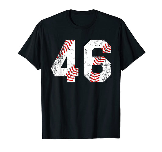 Baseball 46 Jersey Number T-Shirt - Custom Art Print for Adults - T-Shirt, Sweatshirt, Hoodie