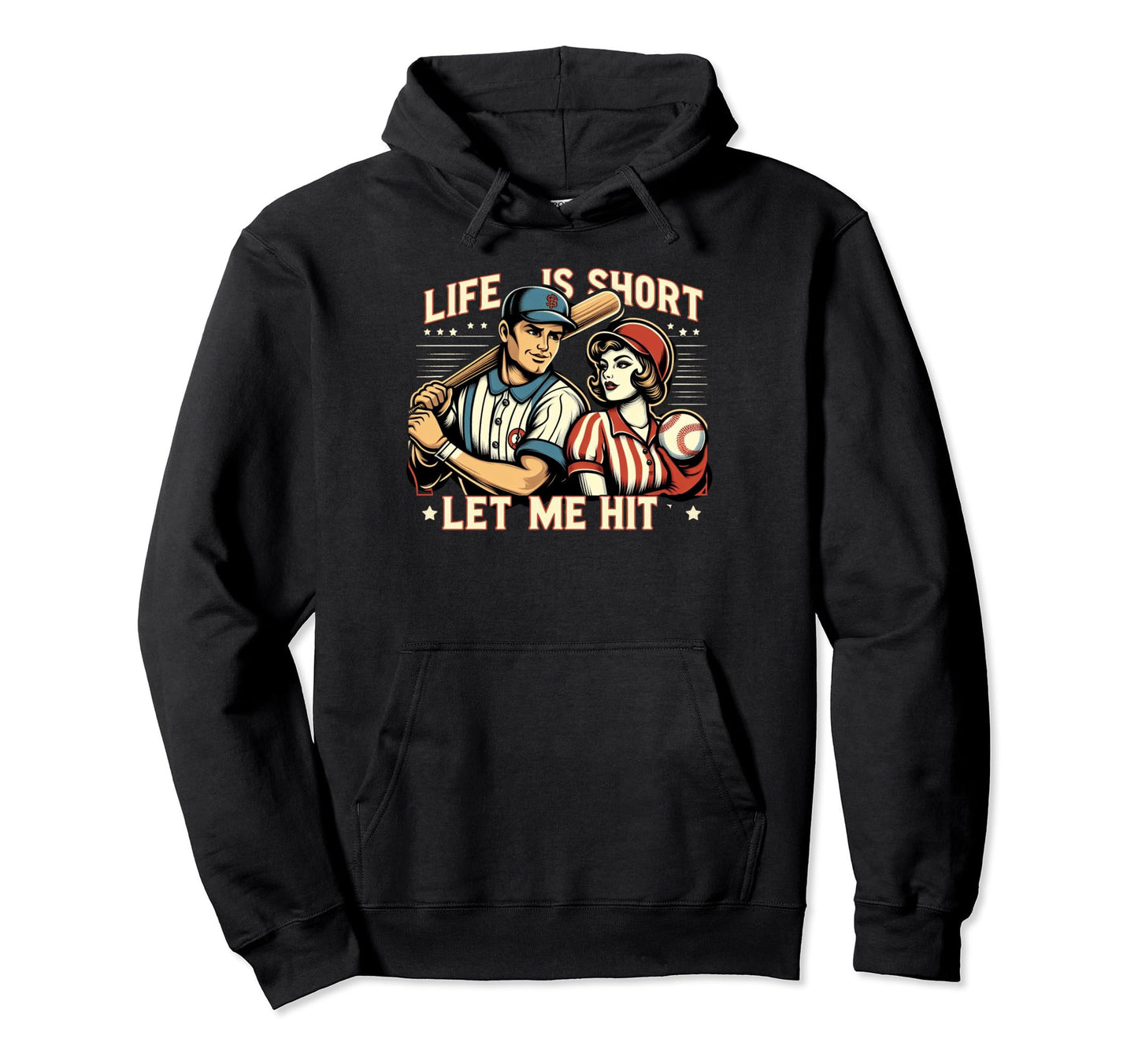 Funny Baseball Hoodie - Novelty Apparel for Adults - T-Shirt, Sweatshirt, Hoodie