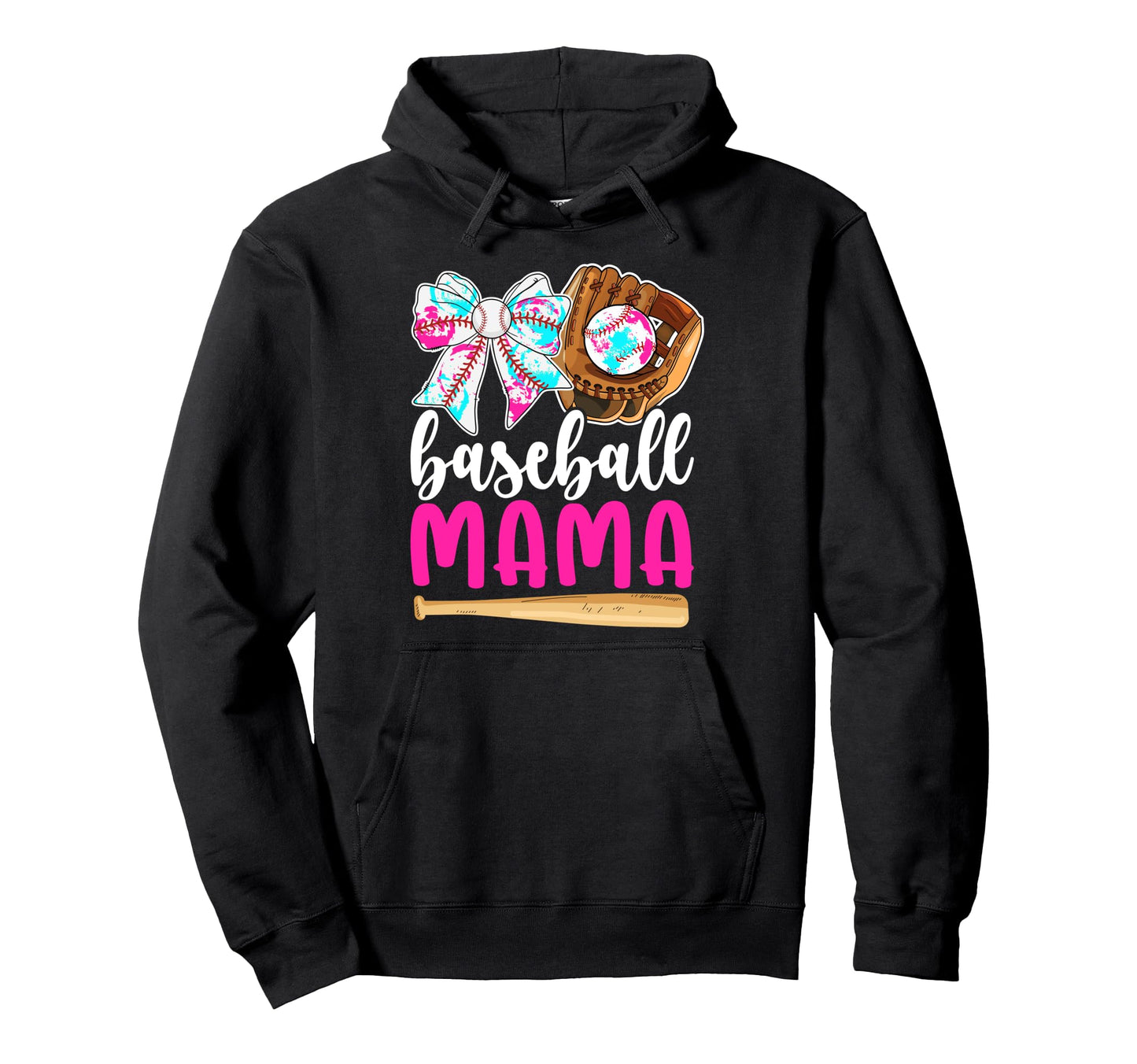 Baseball Mama Coquette Baseball Mom Hoodie - Trendy Graphic Unisex - T-Shirt, Sweatshirt, Hoodie