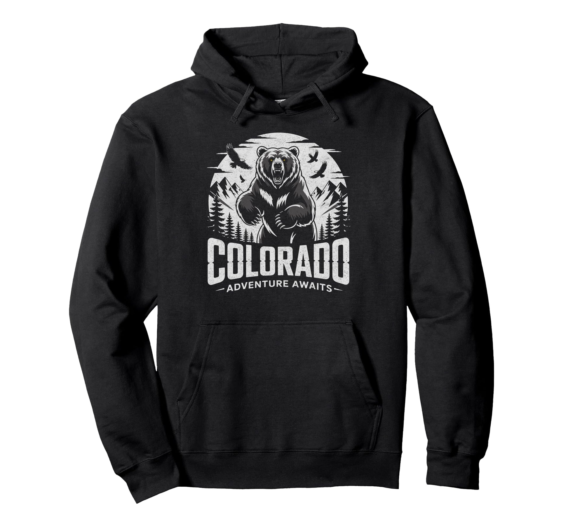 Colorado Mountains Nature Hiking Hoodie - Unique Graphic for Adults - T-Shirt, Sweatshirt, Hoodie