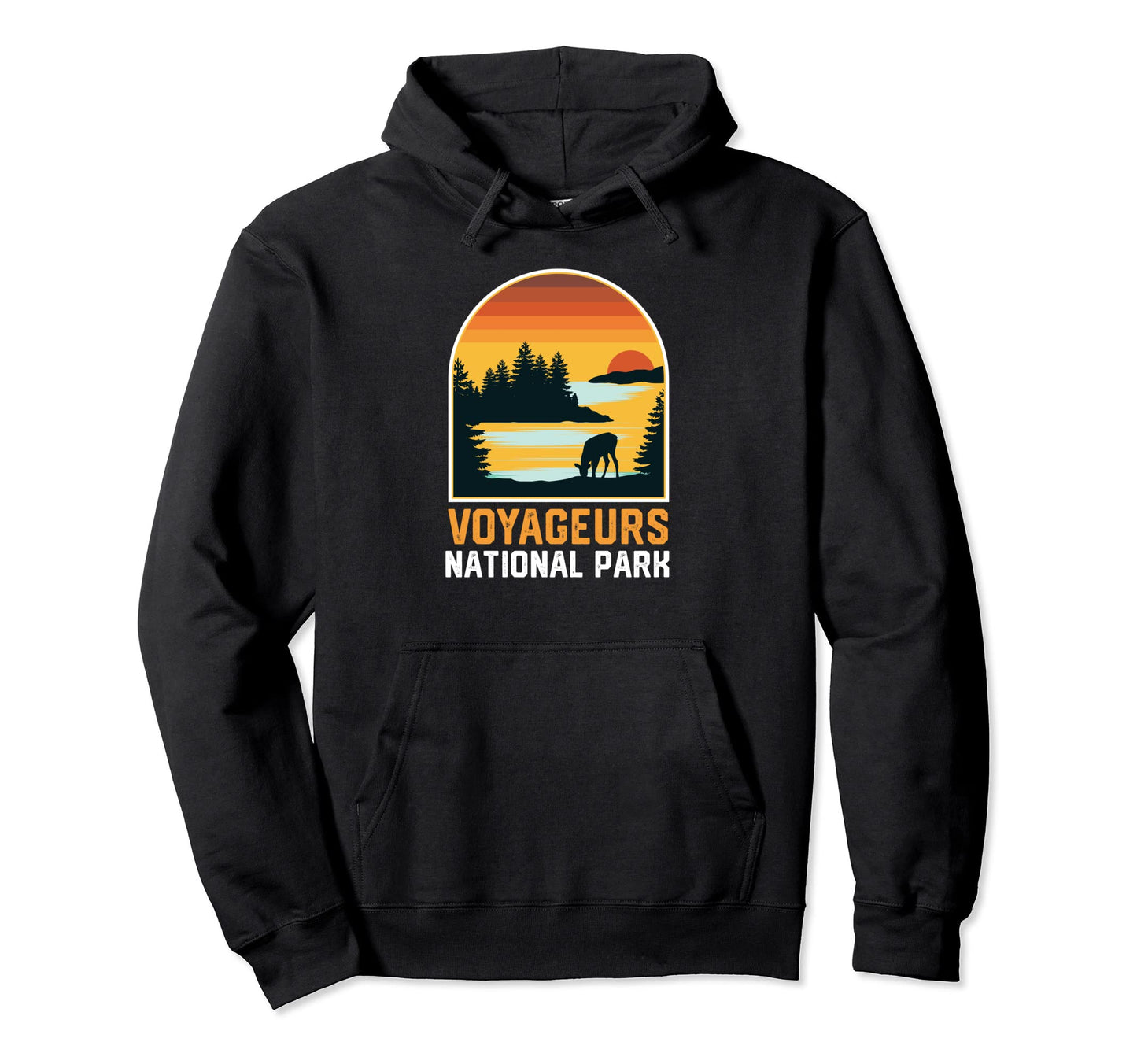 Voyageurs National Park Sunset Hoodie - Novelty Apparel for Adults - T-Shirt, Sweatshirt, Hoodie
