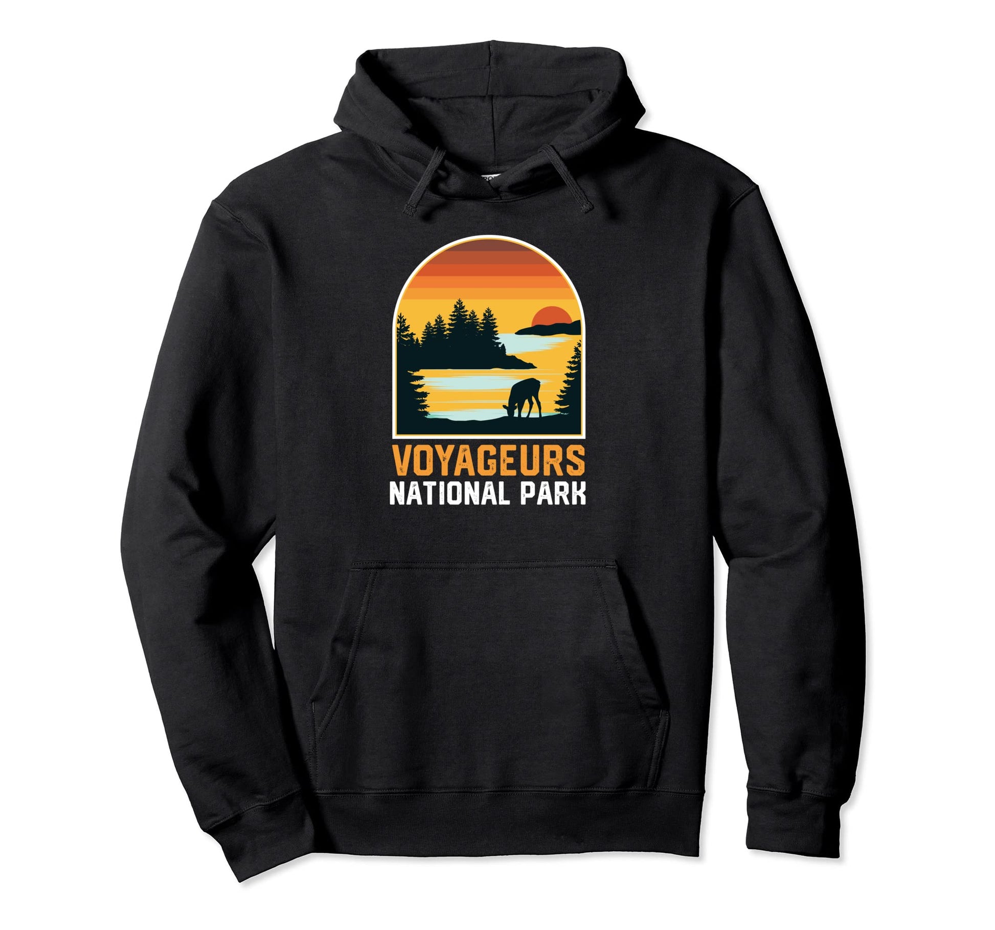 Voyageurs National Park Sunset Hoodie - Novelty Apparel for Adults - T-Shirt, Sweatshirt, Hoodie