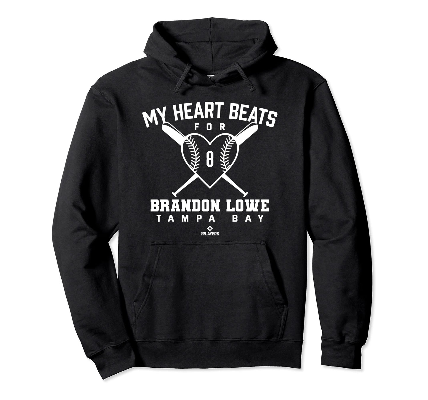 My Heart Beats Brandon Lowe Baseball Hoodie - Minimalist Print Men Women - T-Shirt, Sweatshirt, Hoodie