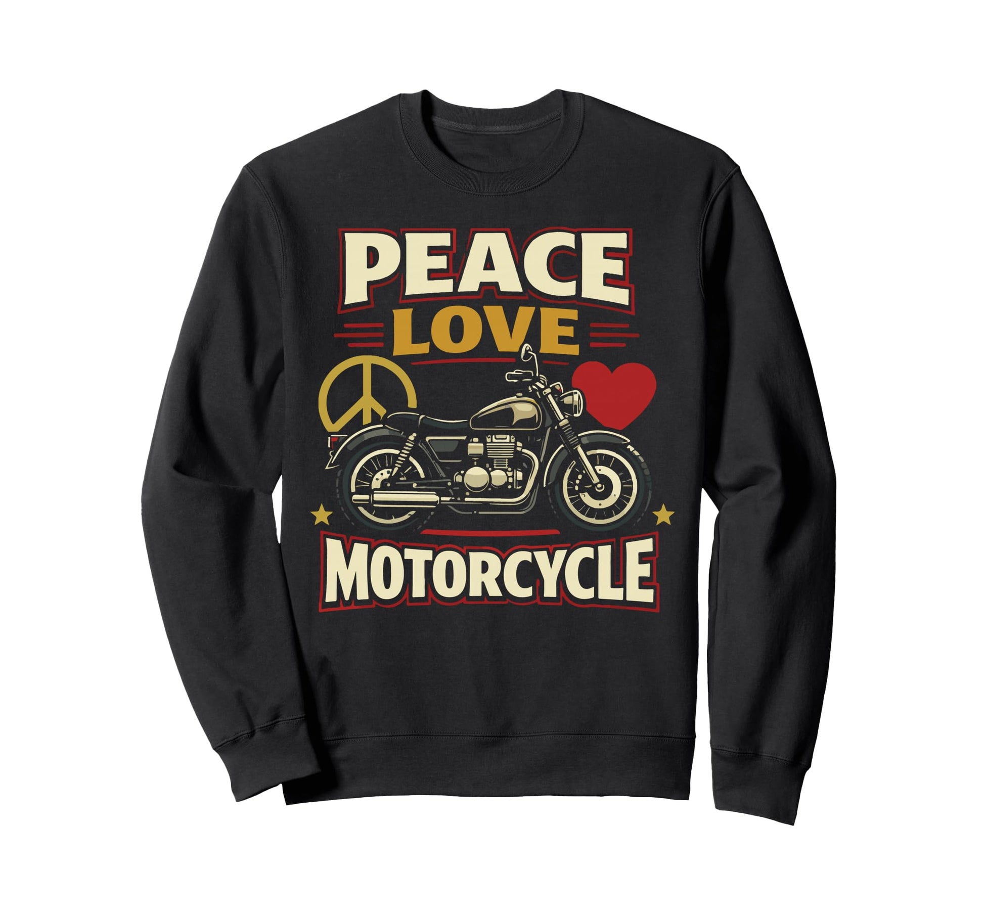 Motorcycle Biker Female Peace Sweatshirt - Casual Everyday Wear for Adults - T-Shirt, Sweatshirt, Hoodie