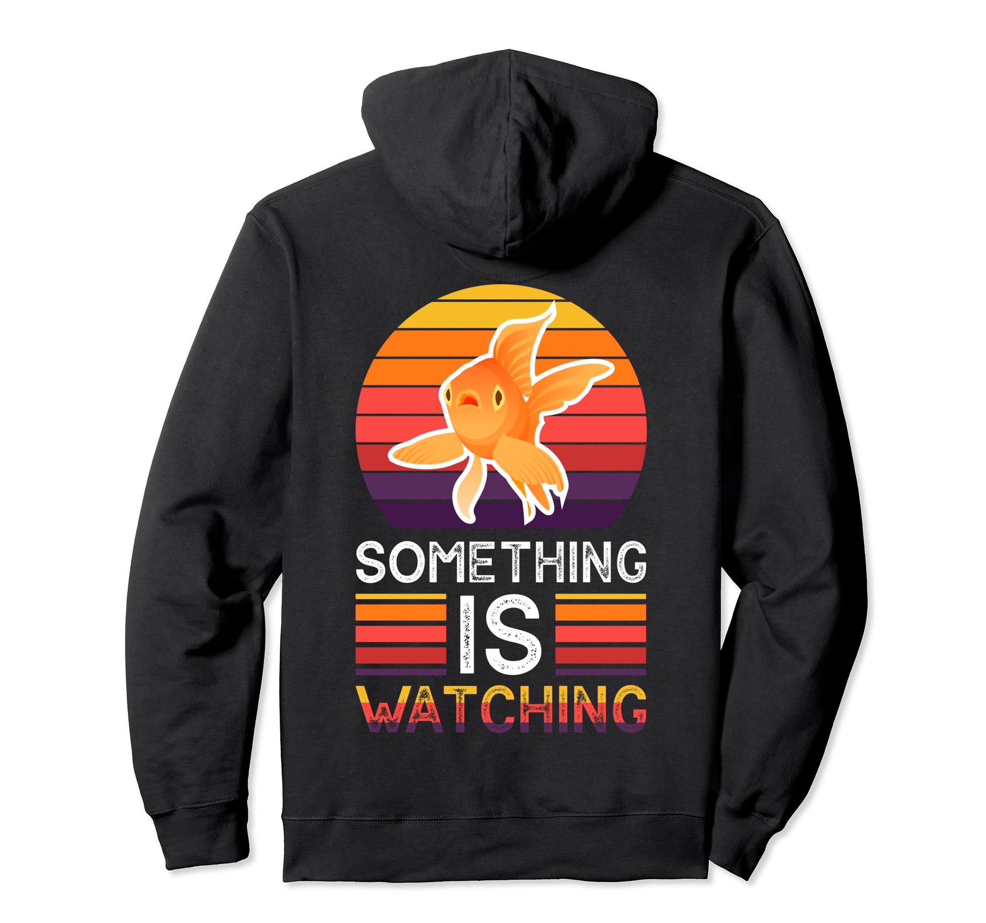 Something Is Watching Fish Stripes Hoodie - Unique Graphic for Adults - T-Shirt, Sweatshirt, Hoodie