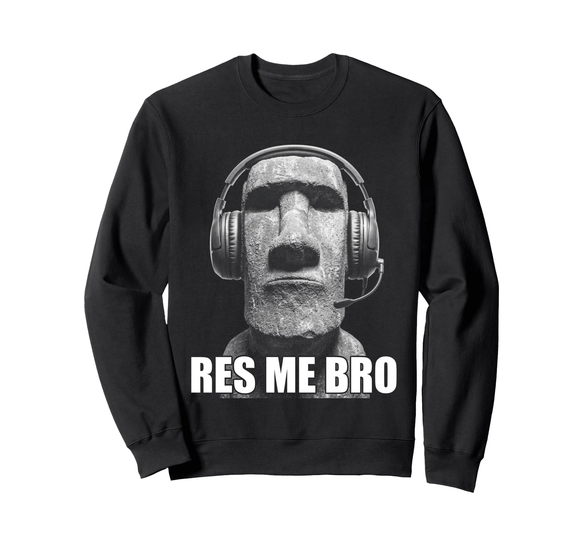 Funny Gamer Y2K Easter Island Moai Sweatshirt - Novelty Apparel for Adults - T-Shirt, Sweatshirt, Hoodie