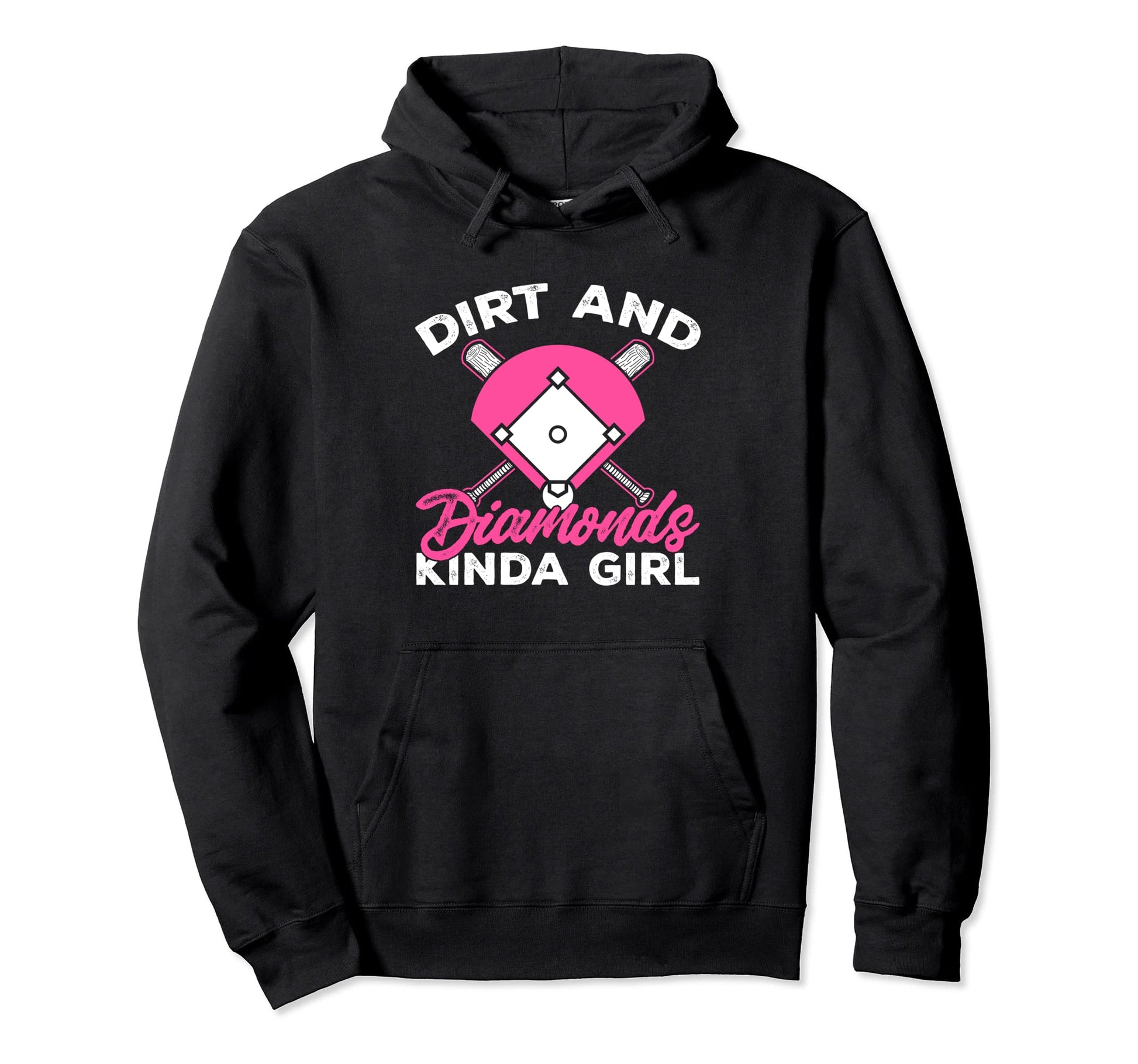 Softball Player Dirt And Diamonds Kinda Hoodie - Graphic Print Unisex - T-Shirt, Sweatshirt, Hoodie