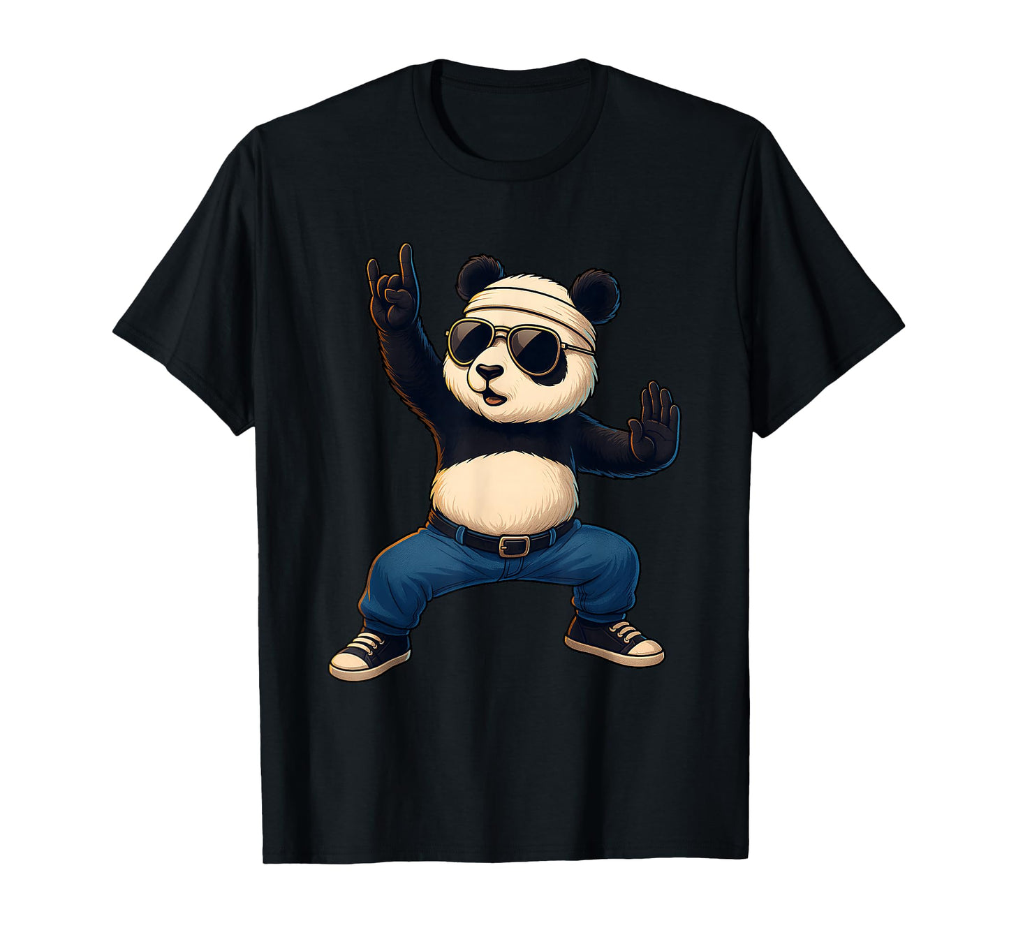 Panda Sunglasses Rock Music T-Shirt - Casual Everyday Wear for Adults - T-Shirt, Sweatshirt, Hoodie