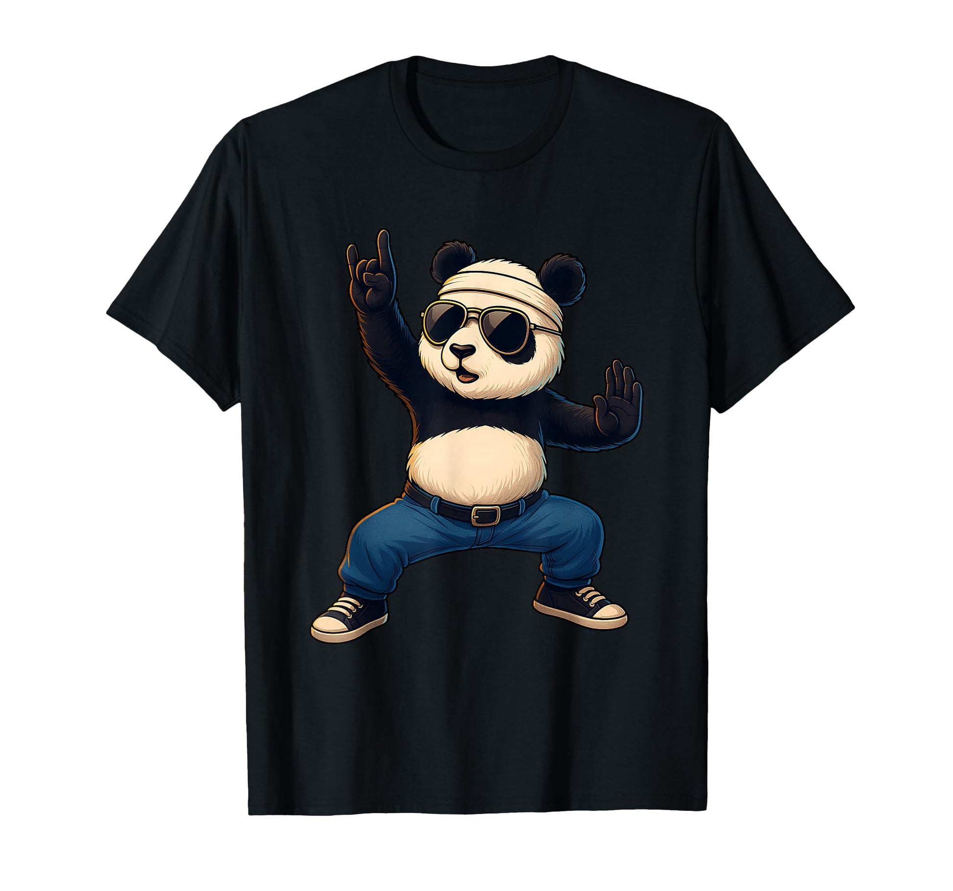 Panda Sunglasses Rock Music T-Shirt - Casual Everyday Wear for Adults - T-Shirt, Sweatshirt, Hoodie