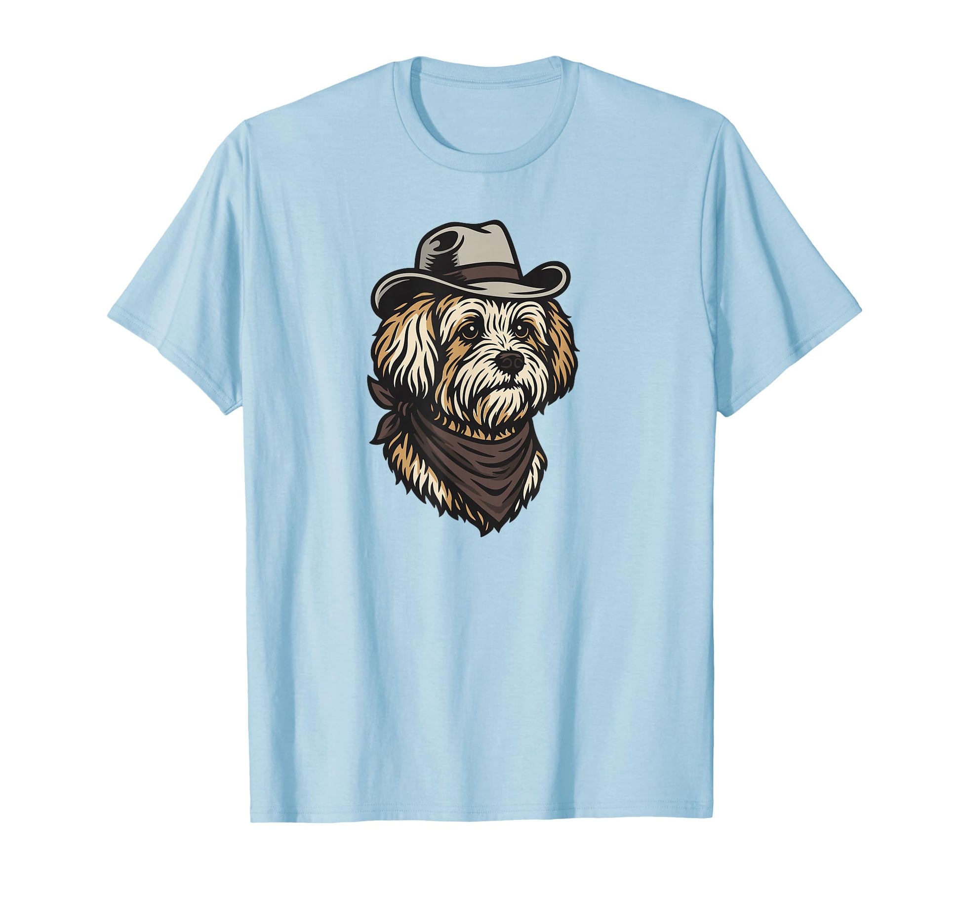 Funny Cowboy Havanese Drawing T-Shirt - Novelty Apparel Men Women - T-Shirt, Sweatshirt, Hoodie