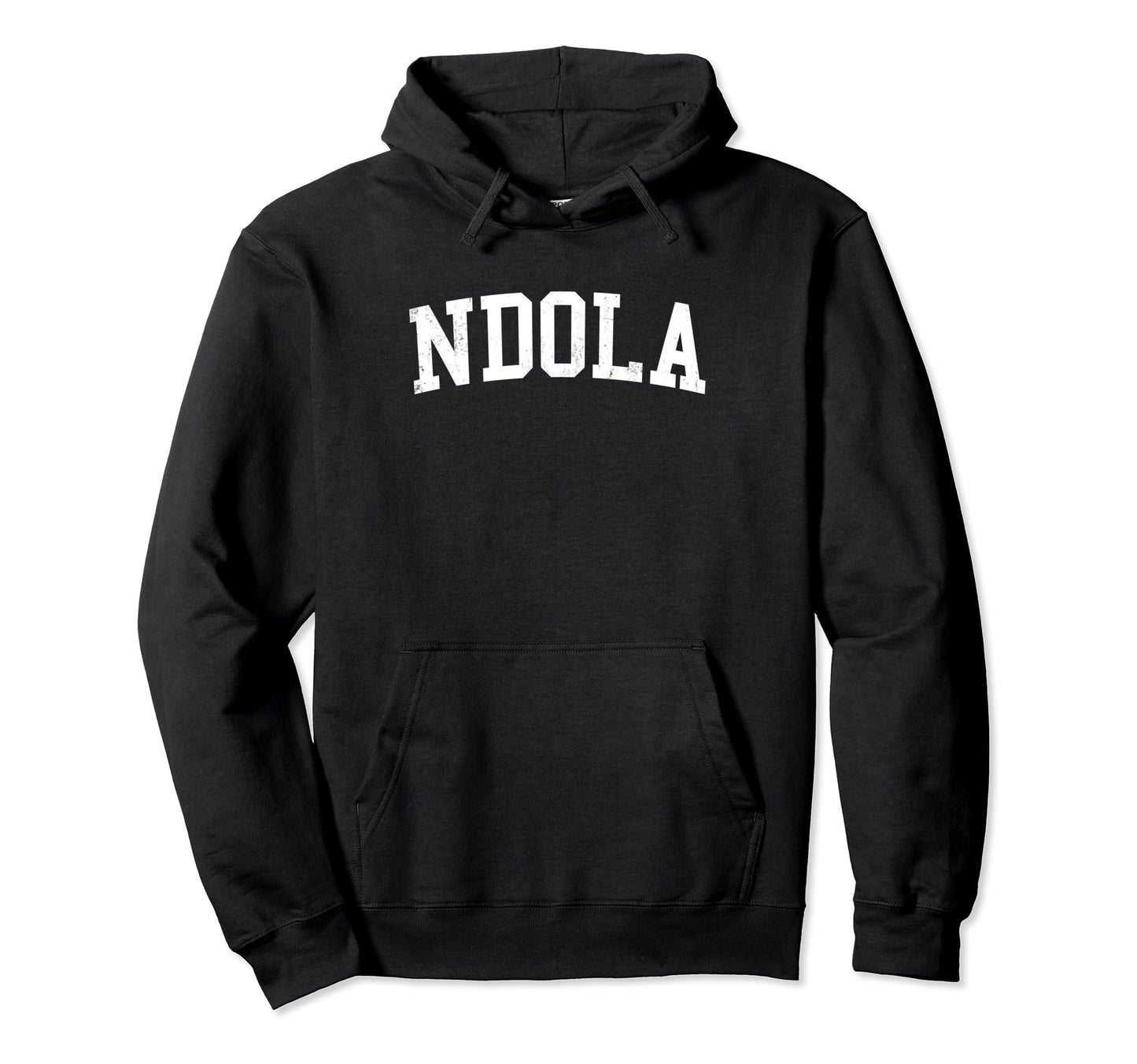 Ndola Zambia Distressed White Varsity Hoodie - Aesthetic Graphic Men Women - T-Shirt, Sweatshirt, Hoodie
