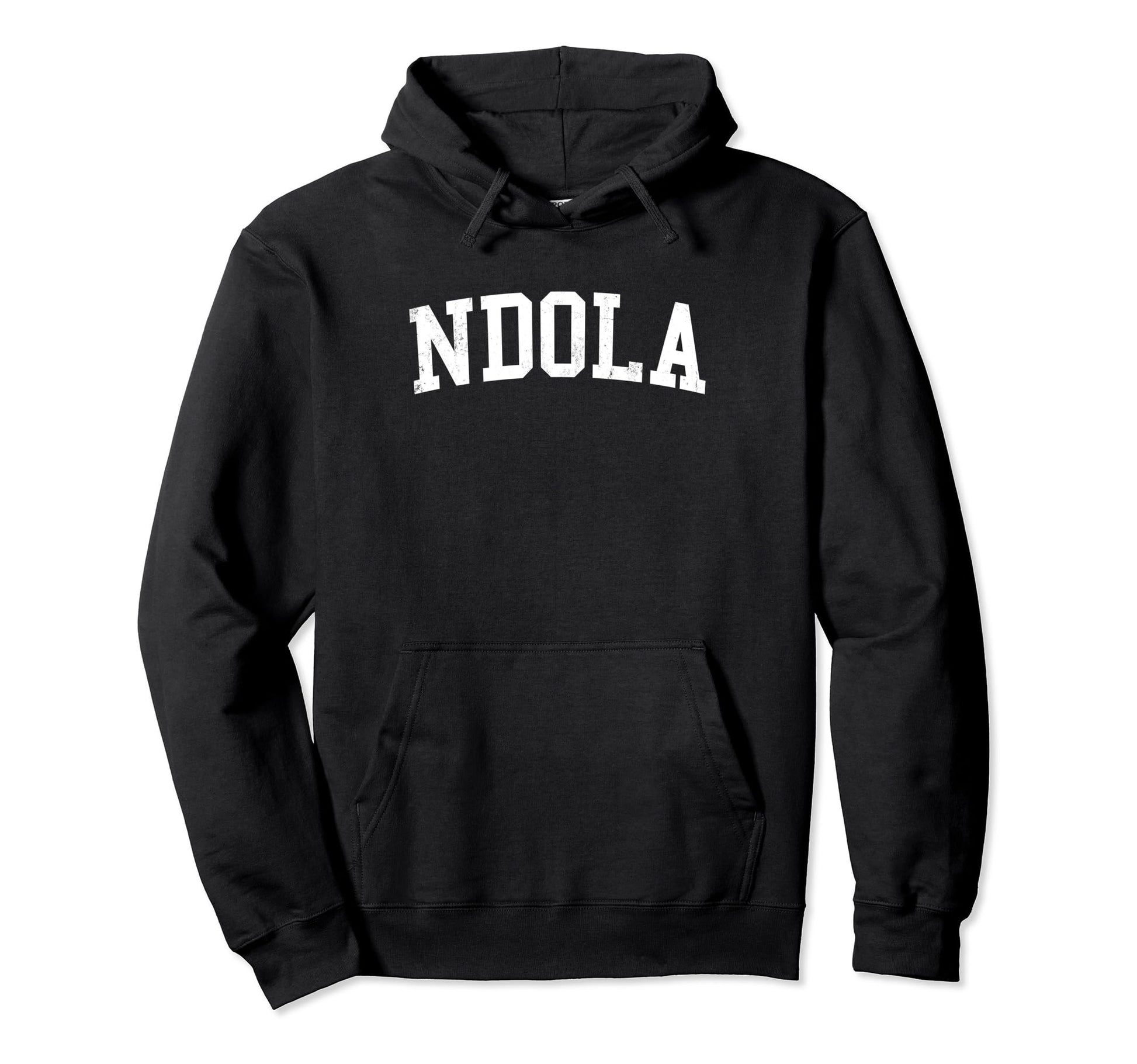Ndola Zambia Distressed White Varsity Hoodie - Aesthetic Graphic Men Women - T-Shirt, Sweatshirt, Hoodie