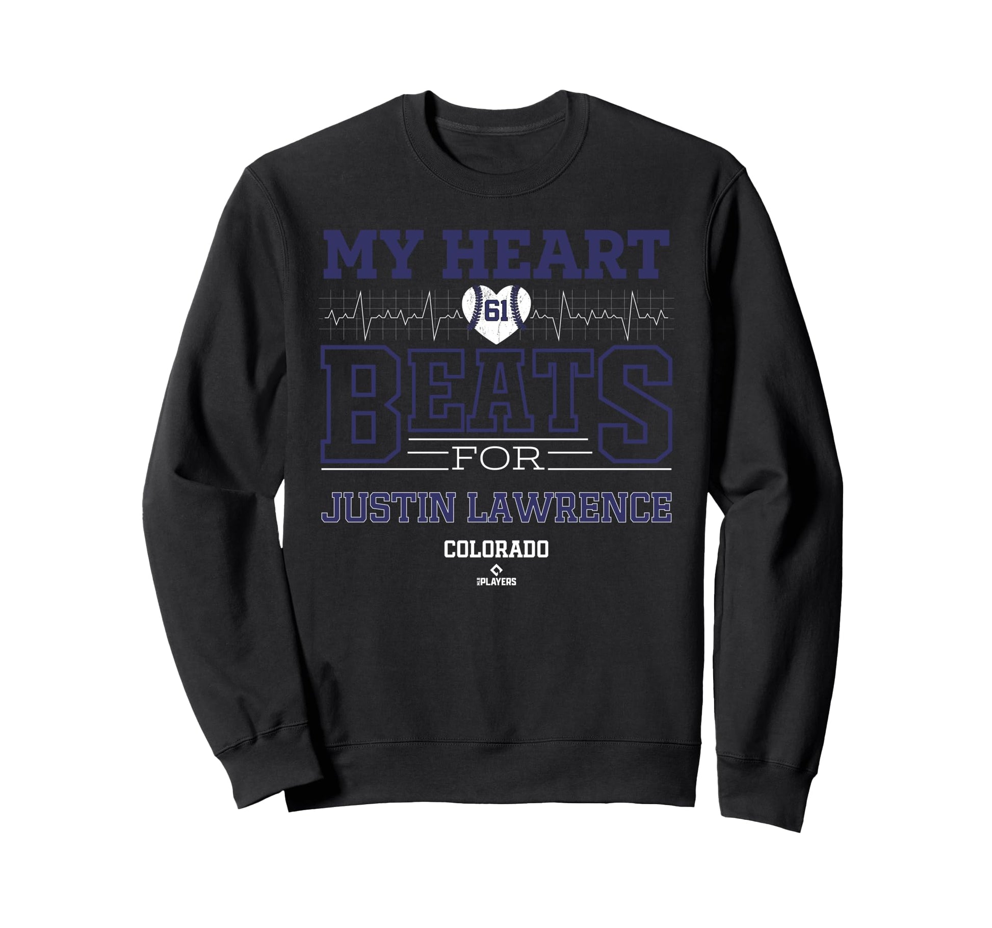 My Heart Beats Justin Lawrence Sweatshirt - Minimalist Print for Adults - T-Shirt, Sweatshirt, Hoodie