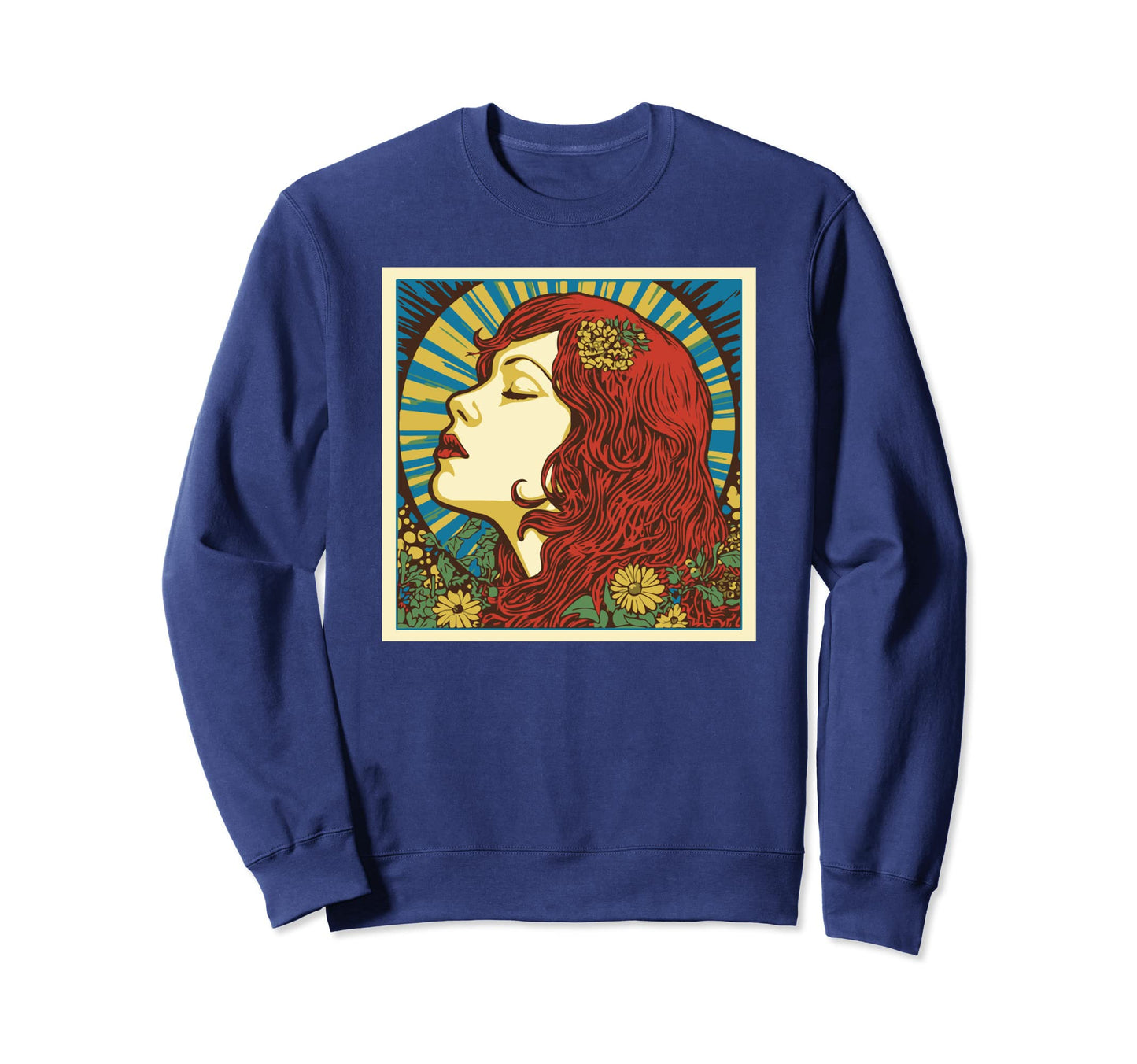 Groovy Mountain Mama Hippie 60S Sweatshirt - Custom Art Print for Adults - T-Shirt, Sweatshirt, Hoodie