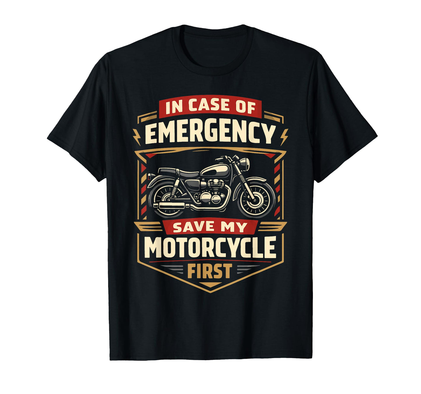 Motorcycle Biker Case Emergency T-Shirt - Unique Graphic Unisex - T-Shirt, Sweatshirt, Hoodie
