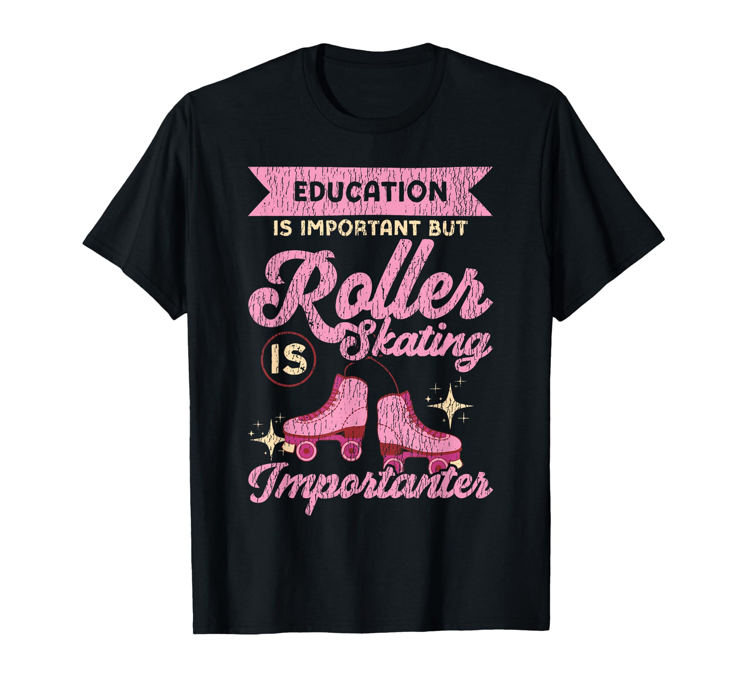 Roller Skating Skate 1970S Education Is T-Shirt - Graphic Print Men Women - T-Shirt, Sweatshirt, Hoodie