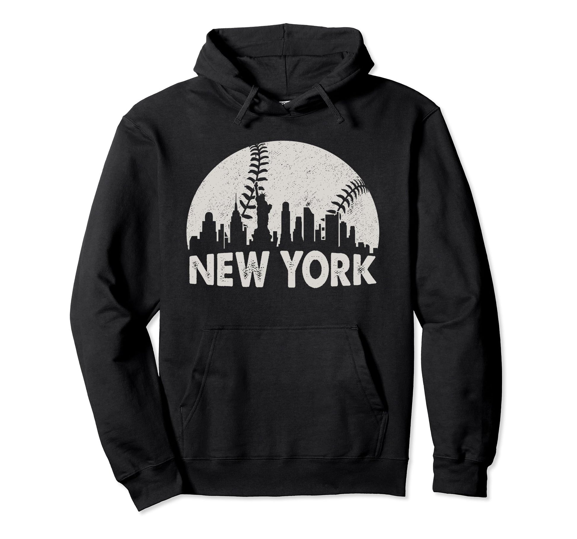 New York Skyline City Baseball Heartbeat Hoodie - Streetwear Style Unisex - T-Shirt, Sweatshirt, Hoodie