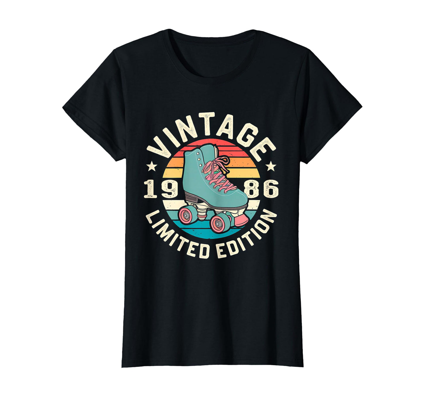 1986 Sunset Roller Skate Birthday T-Shirt - Casual Everyday Wear for Adults - T-Shirt, Sweatshirt, Hoodie