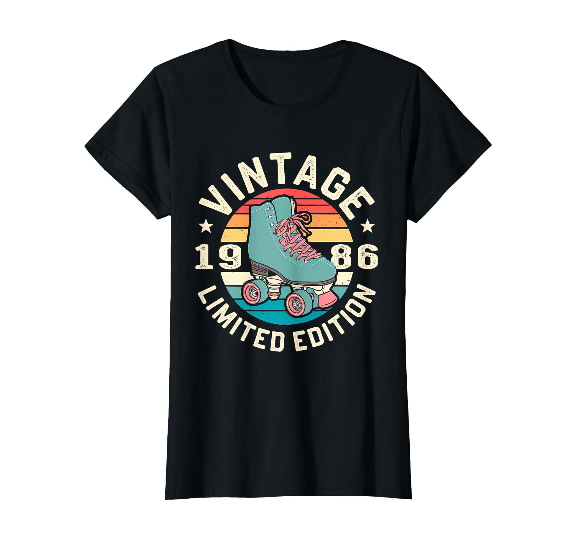 1986 Sunset Roller Skate Birthday T-Shirt - Casual Everyday Wear for Adults - T-Shirt, Sweatshirt, Hoodie
