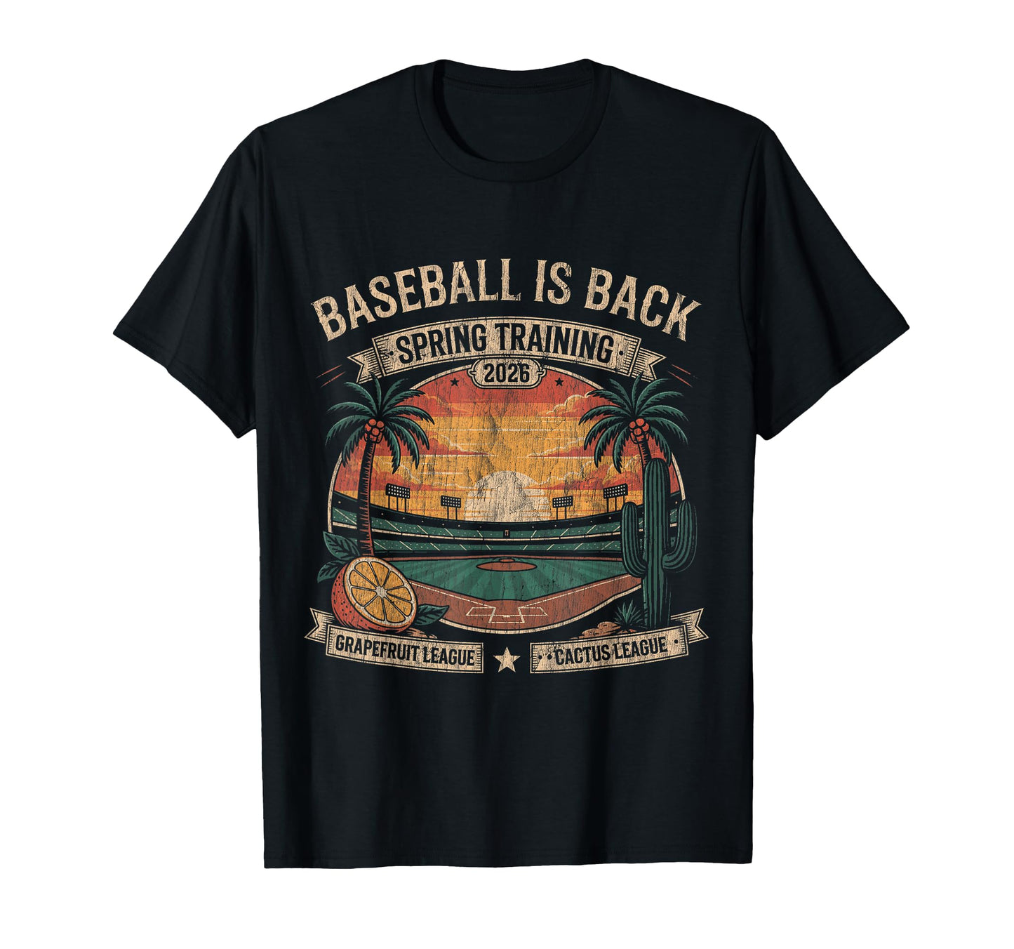 Spring Training Baseball Is Back 2026 T-Shirt - Custom Art Print Unisex - T-Shirt, Sweatshirt, Hoodie