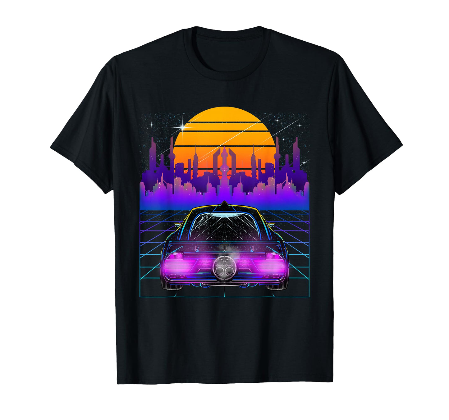 Cyberpunk Car Vaporwave T-Shirt - Casual Everyday Wear for Adults - T-Shirt, Sweatshirt, Hoodie