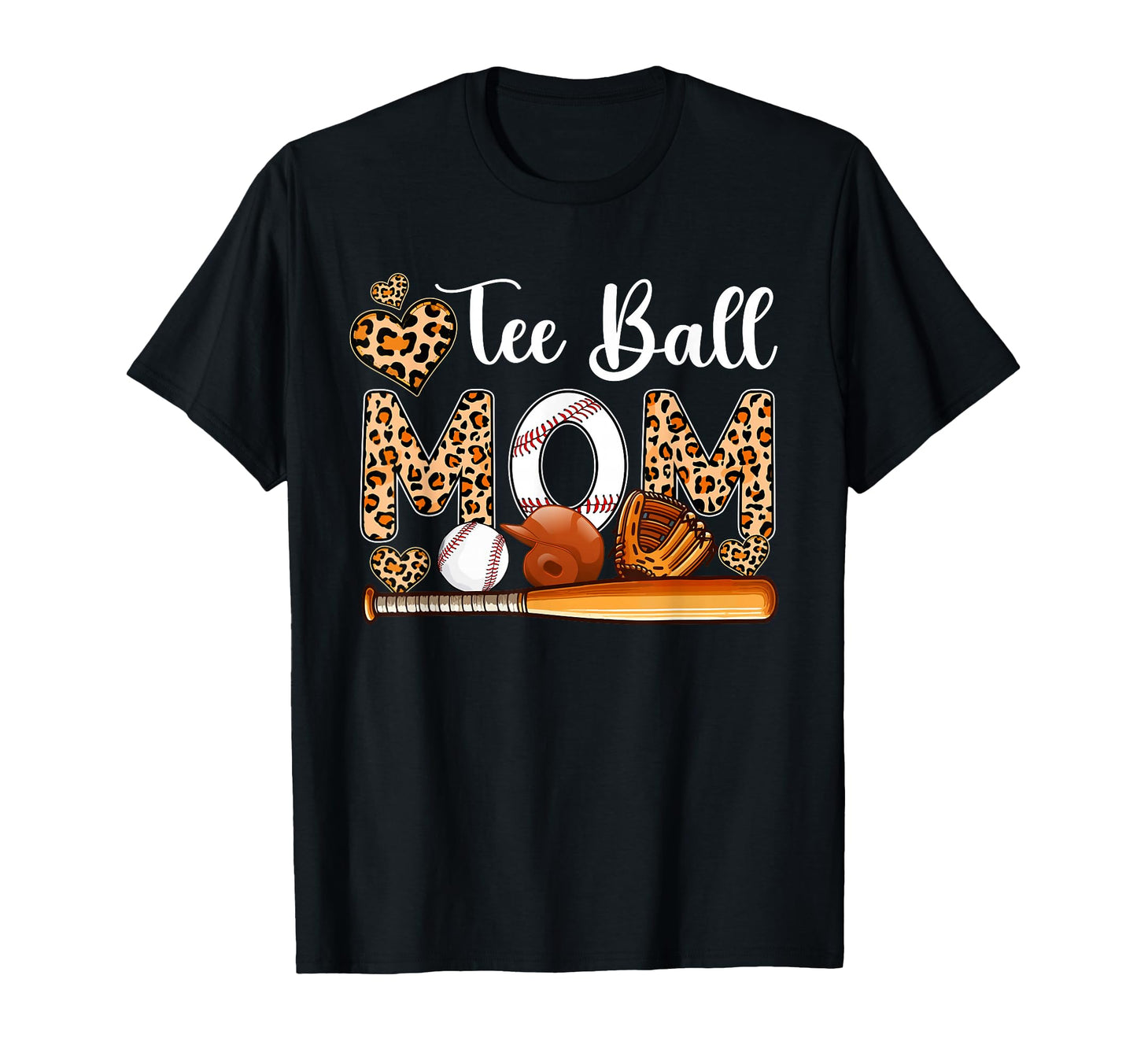Ball Mom Leopard Costume Baseball T-Shirt - Graphic Print Men Women - T-Shirt, Sweatshirt, Hoodie