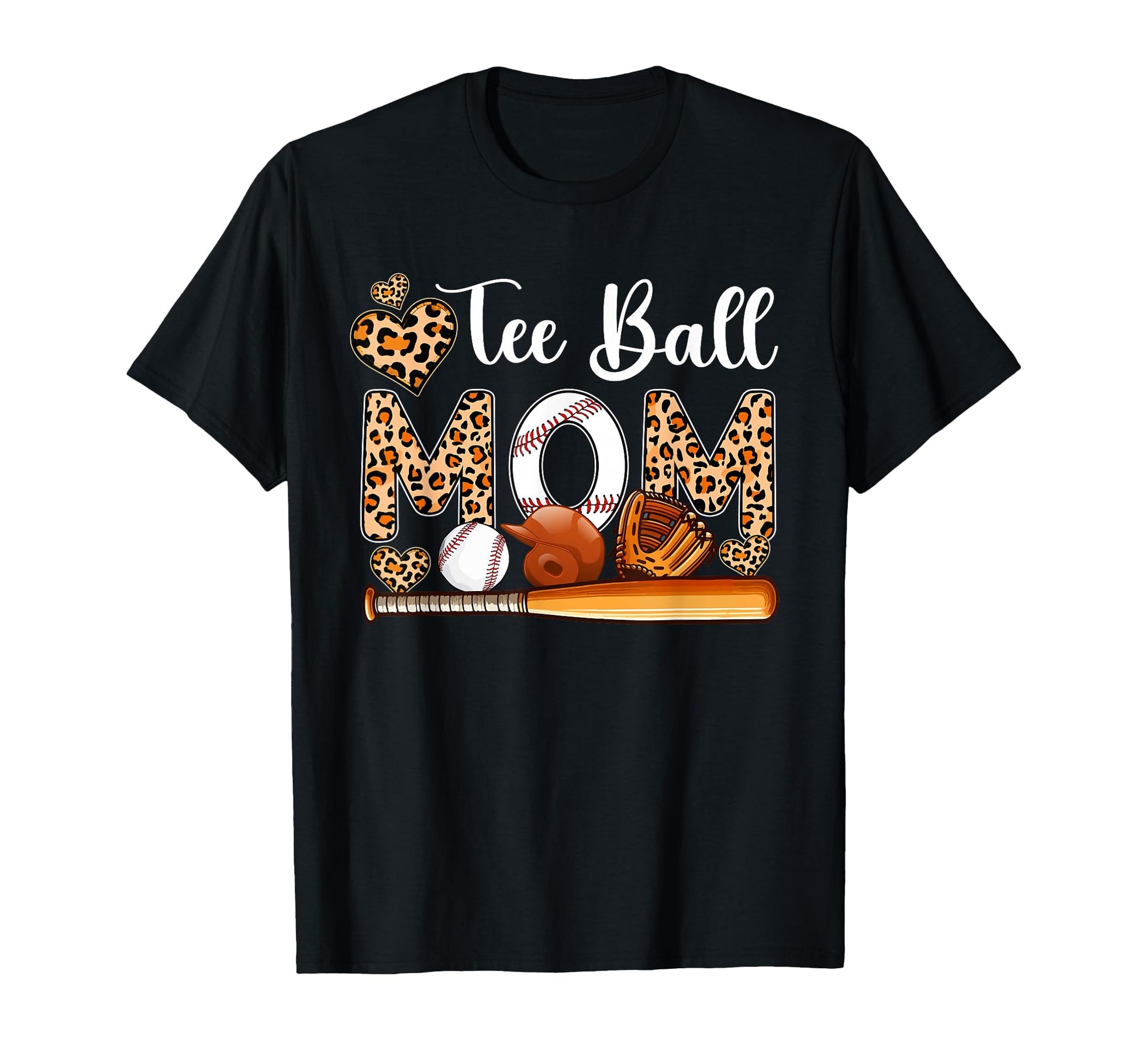 Ball Mom Leopard Costume Baseball T-Shirt - Graphic Print Men Women - T-Shirt, Sweatshirt, Hoodie