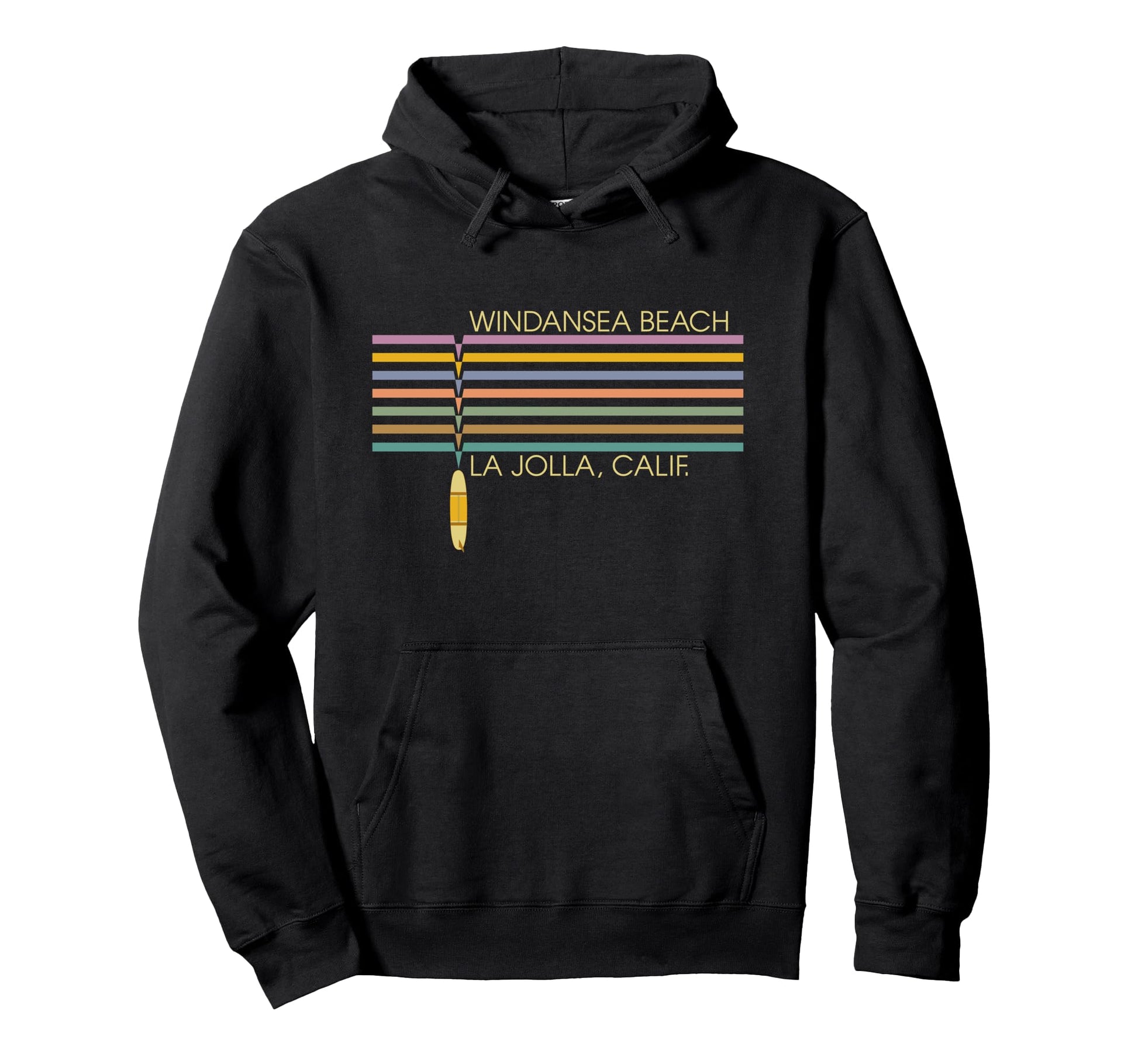 Windansea Beach California Surfing Hoodie - Graphic Print for Adults - T-Shirt, Sweatshirt, Hoodie