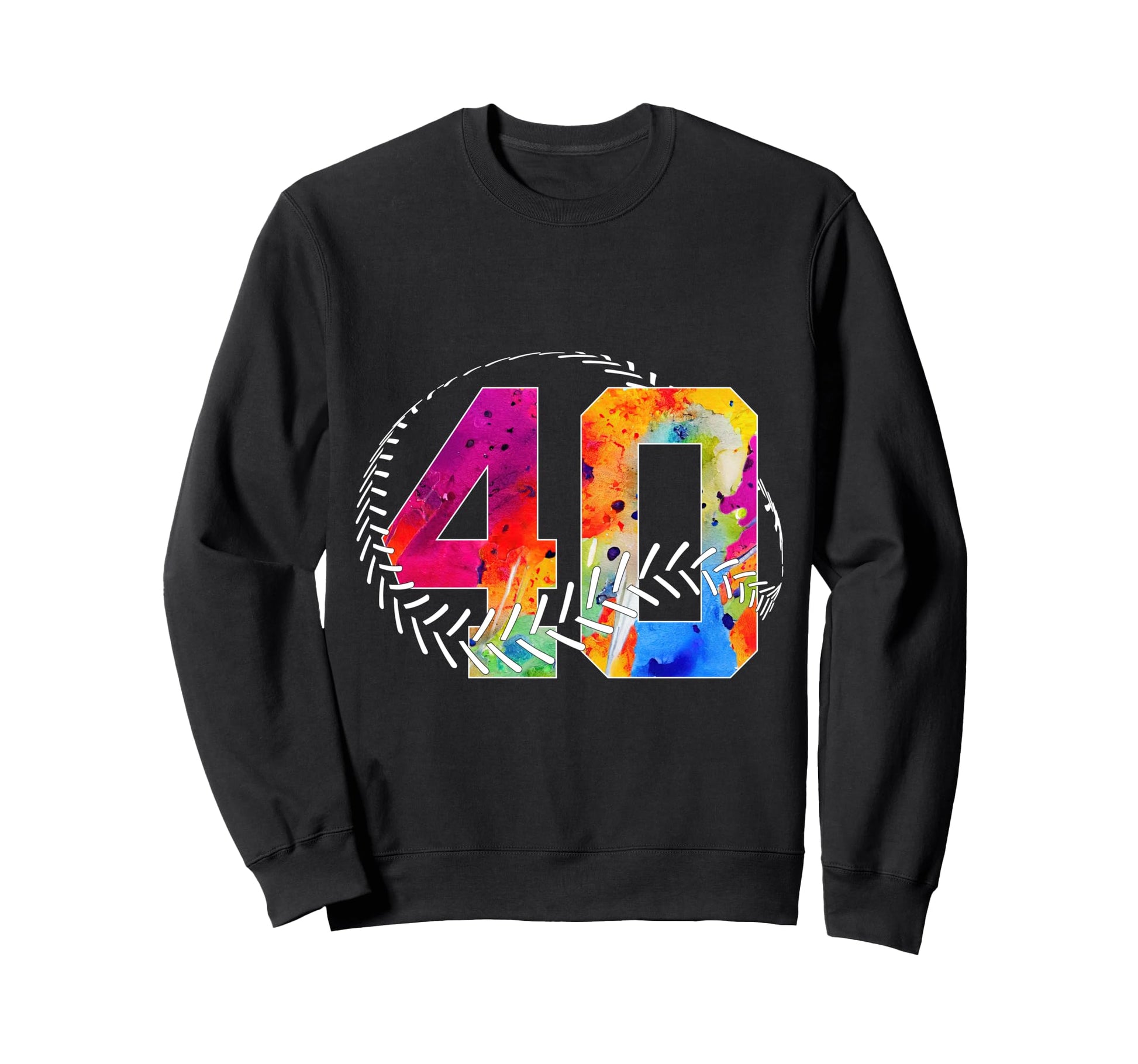 Number 40 Years Baseball 40Th Sweatshirt - Aesthetic Graphic Unisex - T-Shirt, Sweatshirt, Hoodie