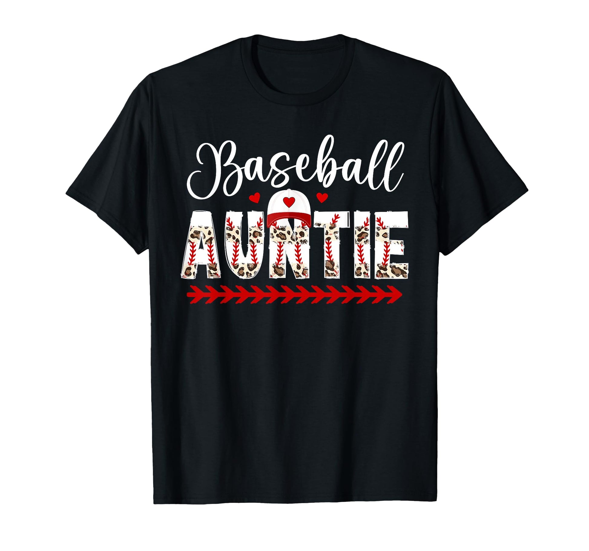 Baseball Auntie Leopard Baseball Aunt T-Shirt - Fun Novelty Design Unisex - T-Shirt, Sweatshirt, Hoodie