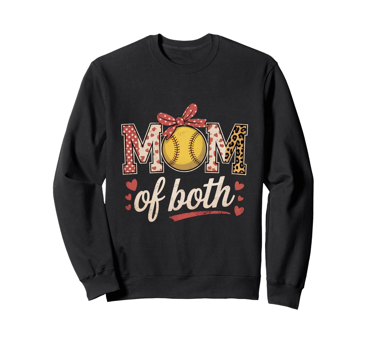 Baseball Mom Both Baseball Mama Sweatshirt - Custom Art Print for Adults - T-Shirt, Sweatshirt, Hoodie
