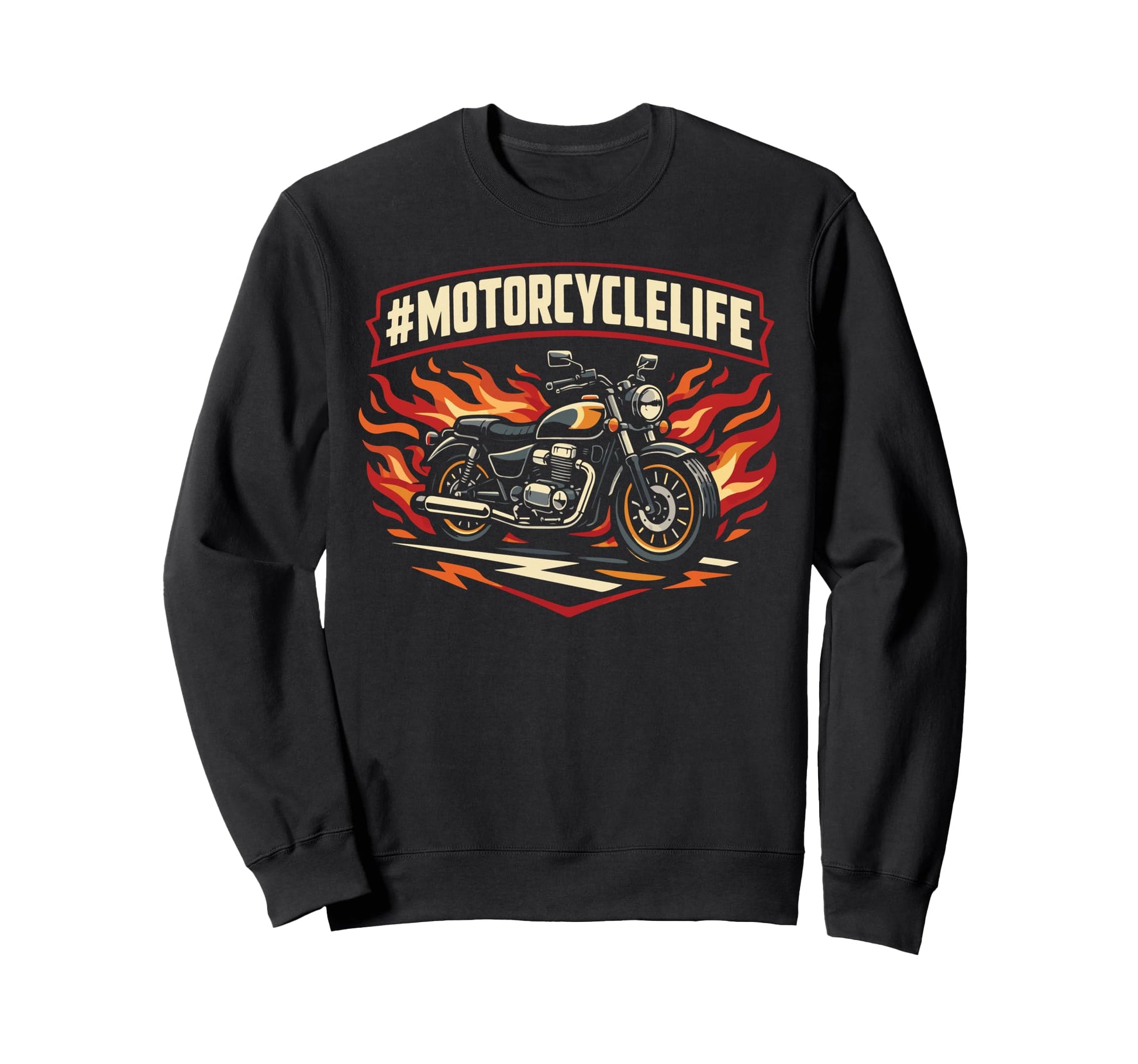 Motorcycle Biker Motorcyclelife Sweatshirt - Graphic Print Men Women - T-Shirt, Sweatshirt, Hoodie