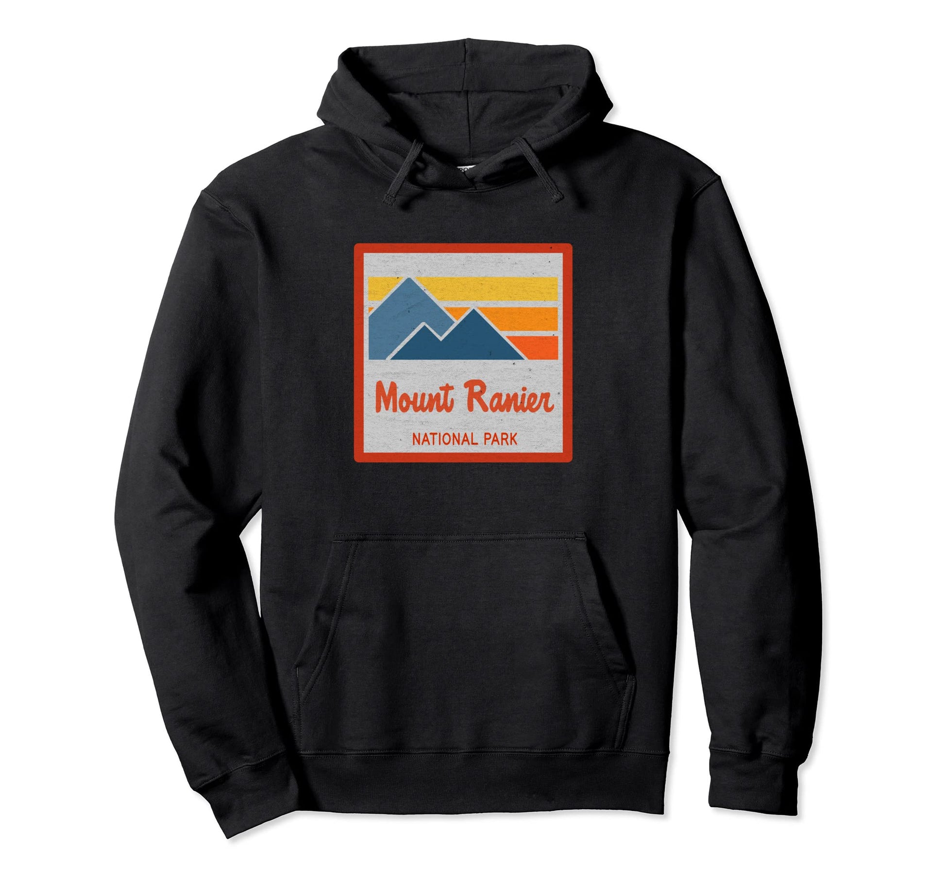 Mount Rainier National Park Stripes Hoodie - Custom Art Print for Adults - T-Shirt, Sweatshirt, Hoodie