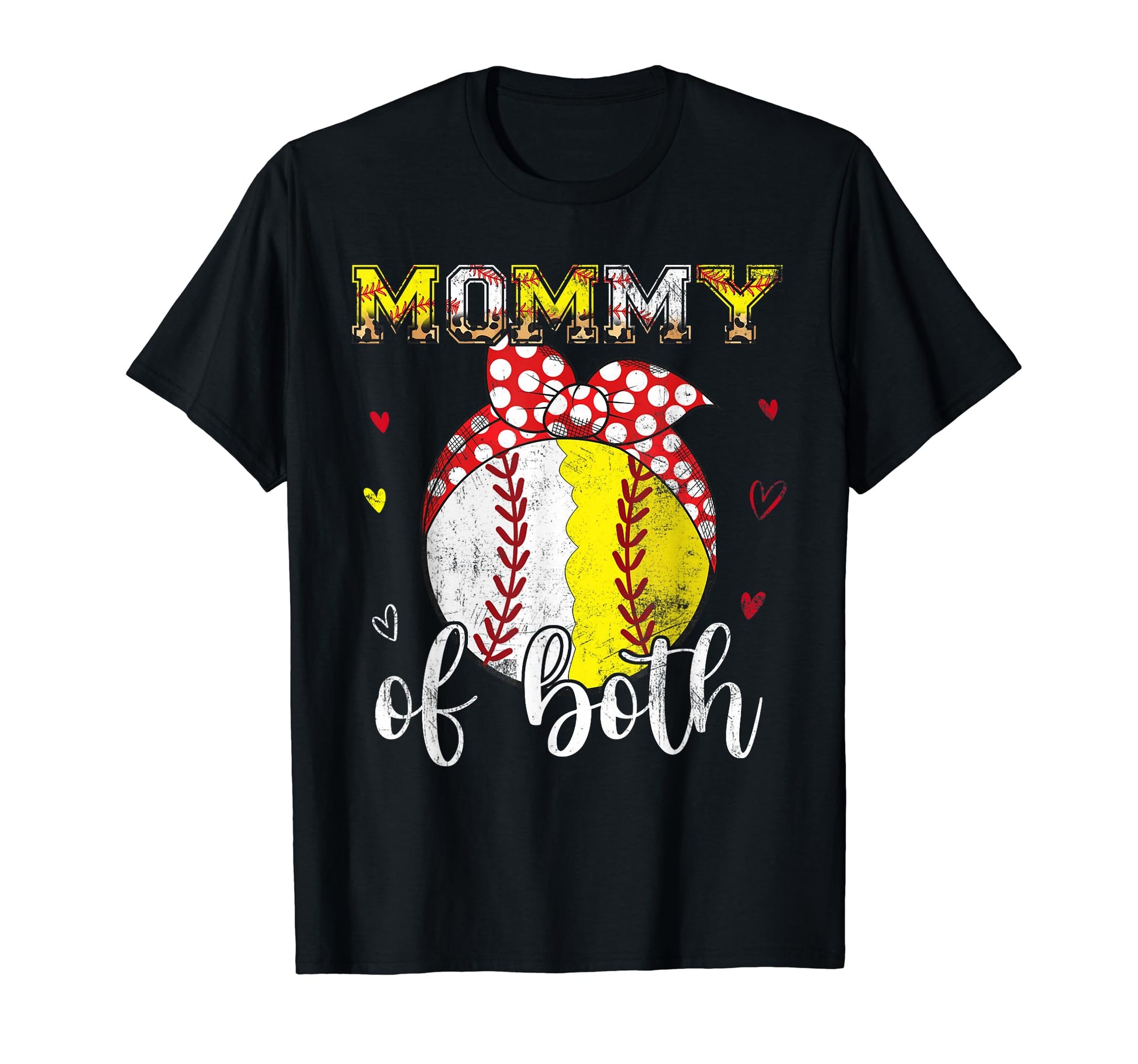 Mommy Both Baseball Softball Bandana T-Shirt - Novelty Apparel Men Women - T-Shirt, Sweatshirt, Hoodie