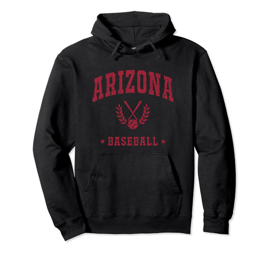 Arizona Baseball Varsity Baseball Sports Hoodie - Graphic Print for Adults - T-Shirt, Sweatshirt, Hoodie