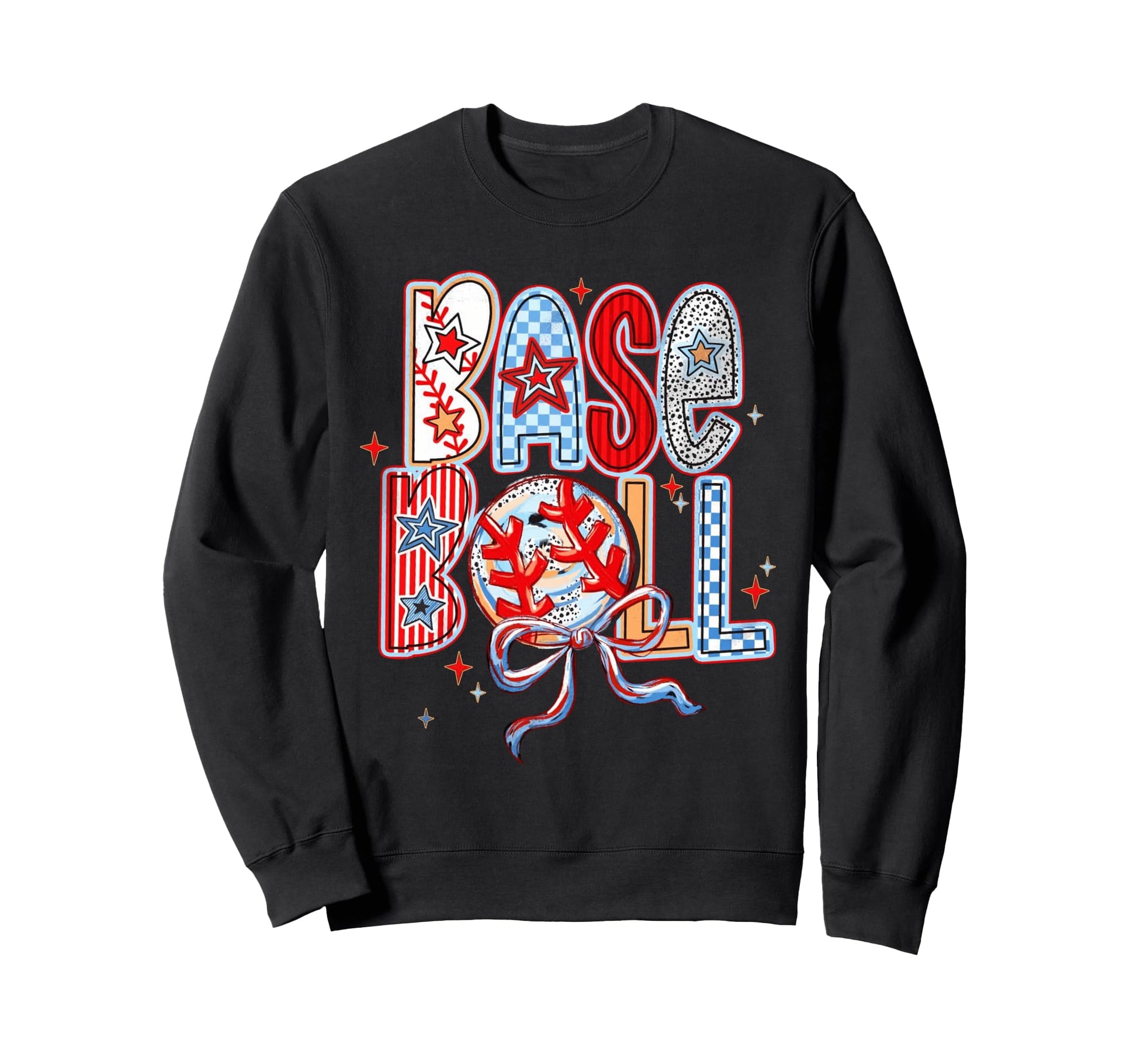 Baseball Coquette Bow Baseball Mom Sweatshirt - Unique Graphic for Adults - T-Shirt, Sweatshirt, Hoodie