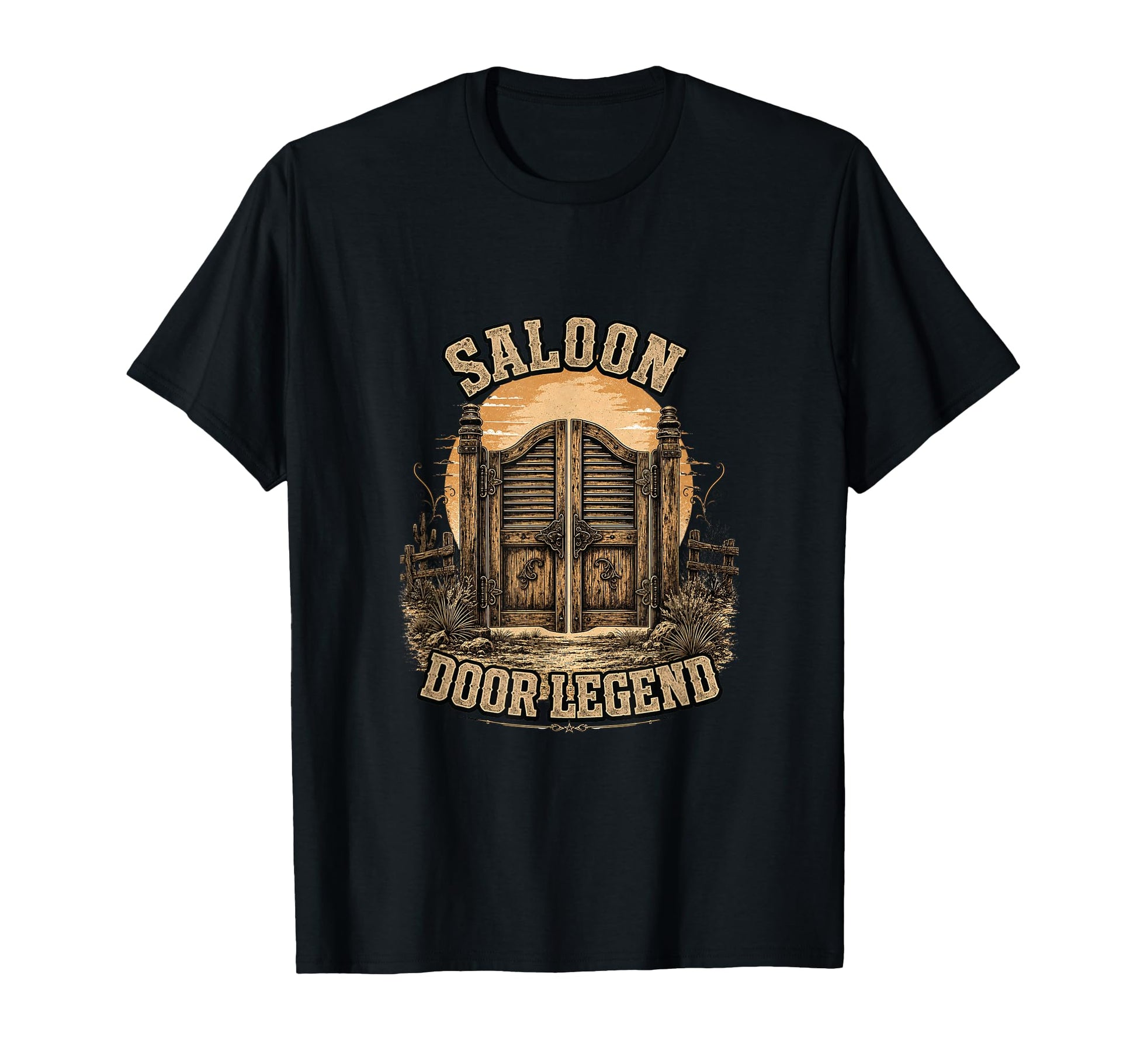 Saloon Door Legend Western Cowboy T-Shirt - Fun Novelty Design Men Women - T-Shirt, Sweatshirt, Hoodie